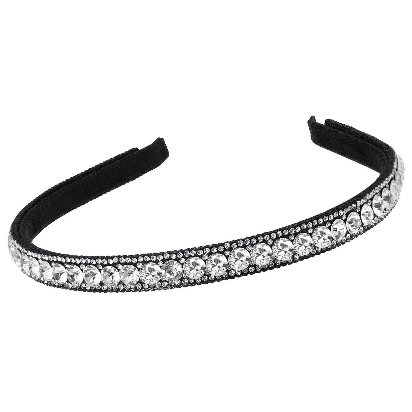 Mabor Rhinestone Headband for Women - Sparkling Silver Bling Hair Band, Diamond-Like Headpiece
