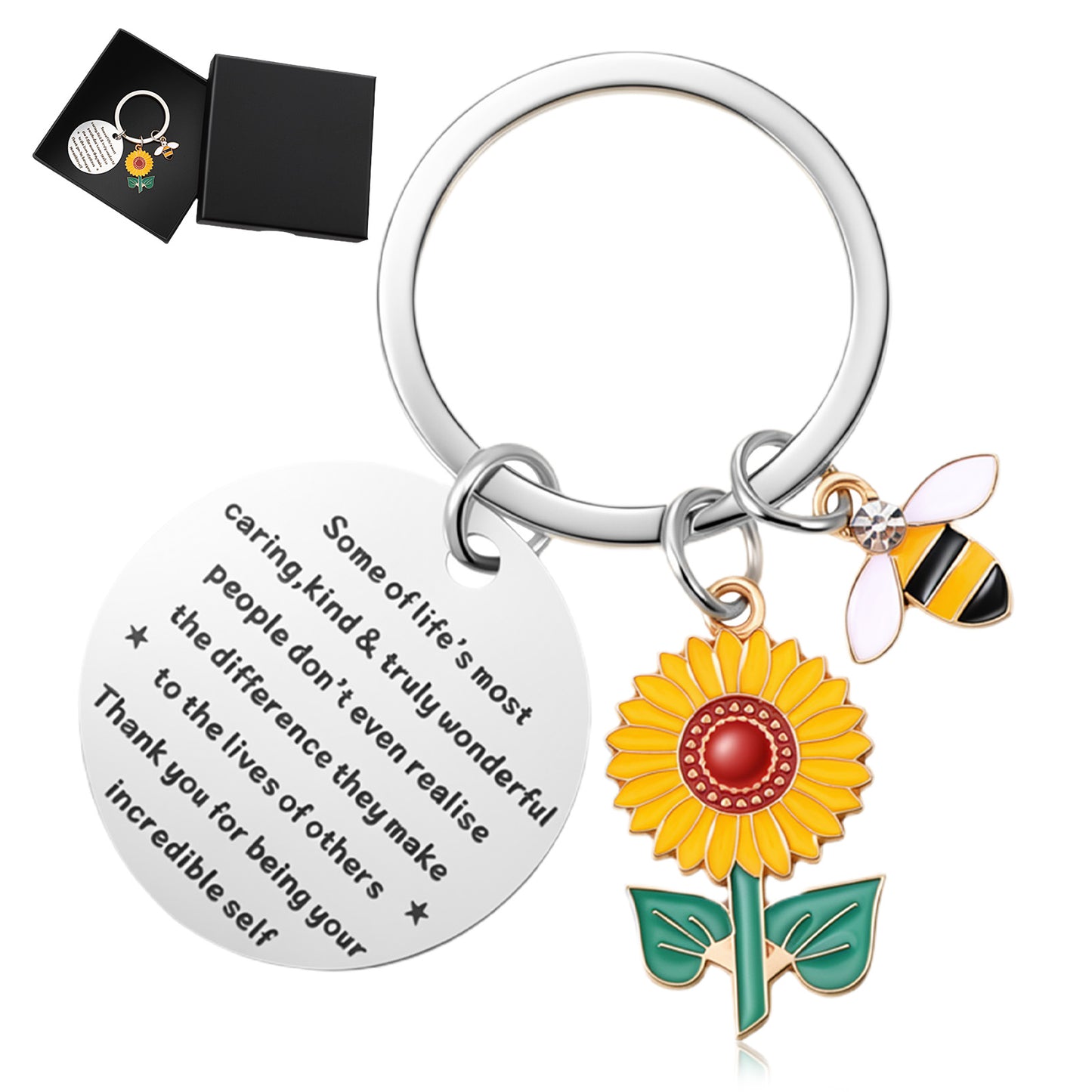 Nogeqi Thank You Gifts Keyring for Women Teacher Appreciation Keychain Gifts for Colleagues Leaving Retirement Gifts Graduation Employee Appreciation Gift for Nurse Best Friend Volunteer Social Worker