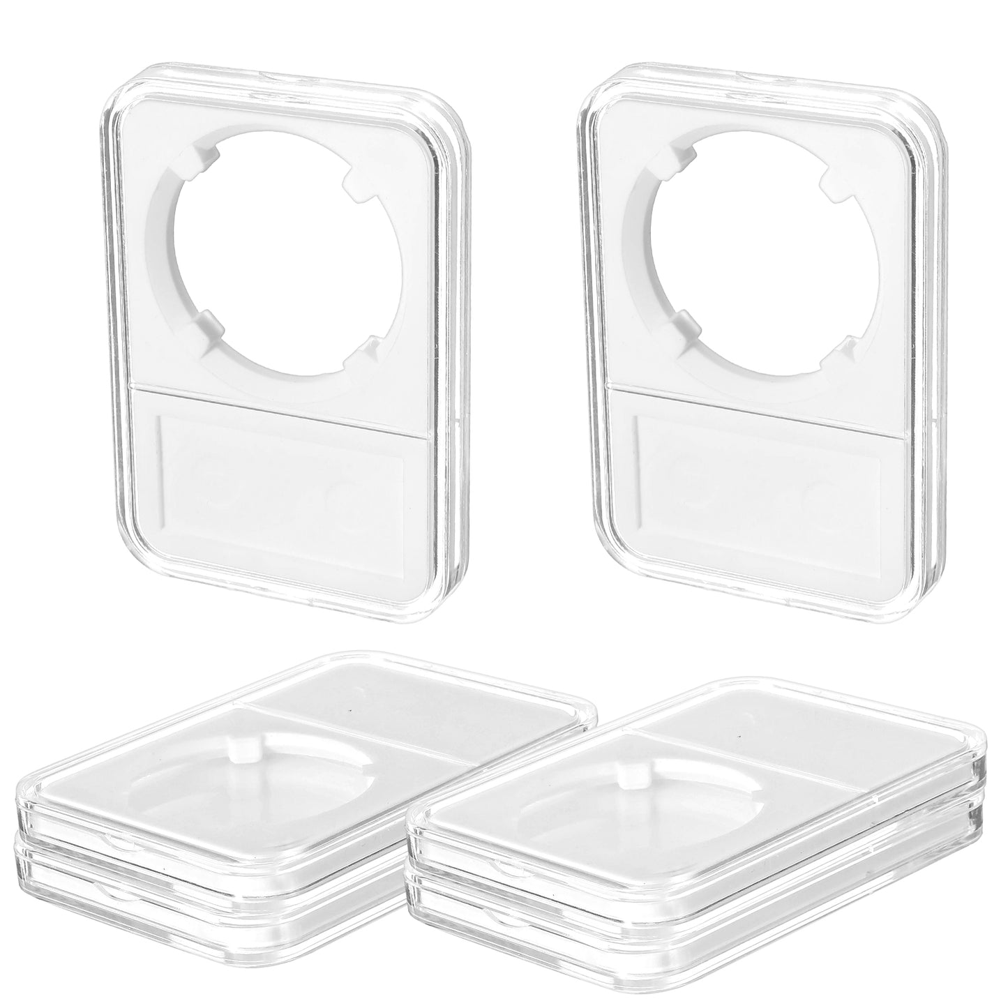 Bremorou Coin Display Holder 6 Pack Silver Dollar Coin Holders Storage Case For Morgan, Peace, Ike Silver Dollar Coins, Clear Pvc Silicone Cases For Coin Sleeves Collection And Display Protectors