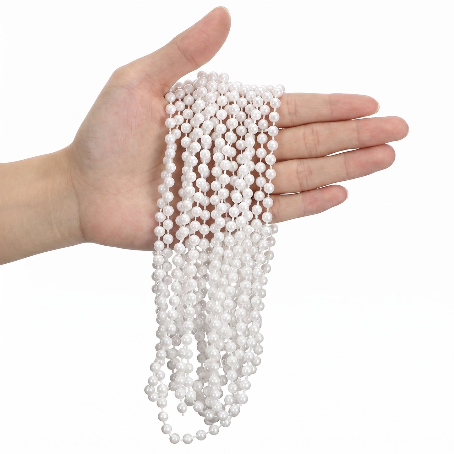 Sorcristy Pearl Garland for Decorating String of Pearls White Faux Strings