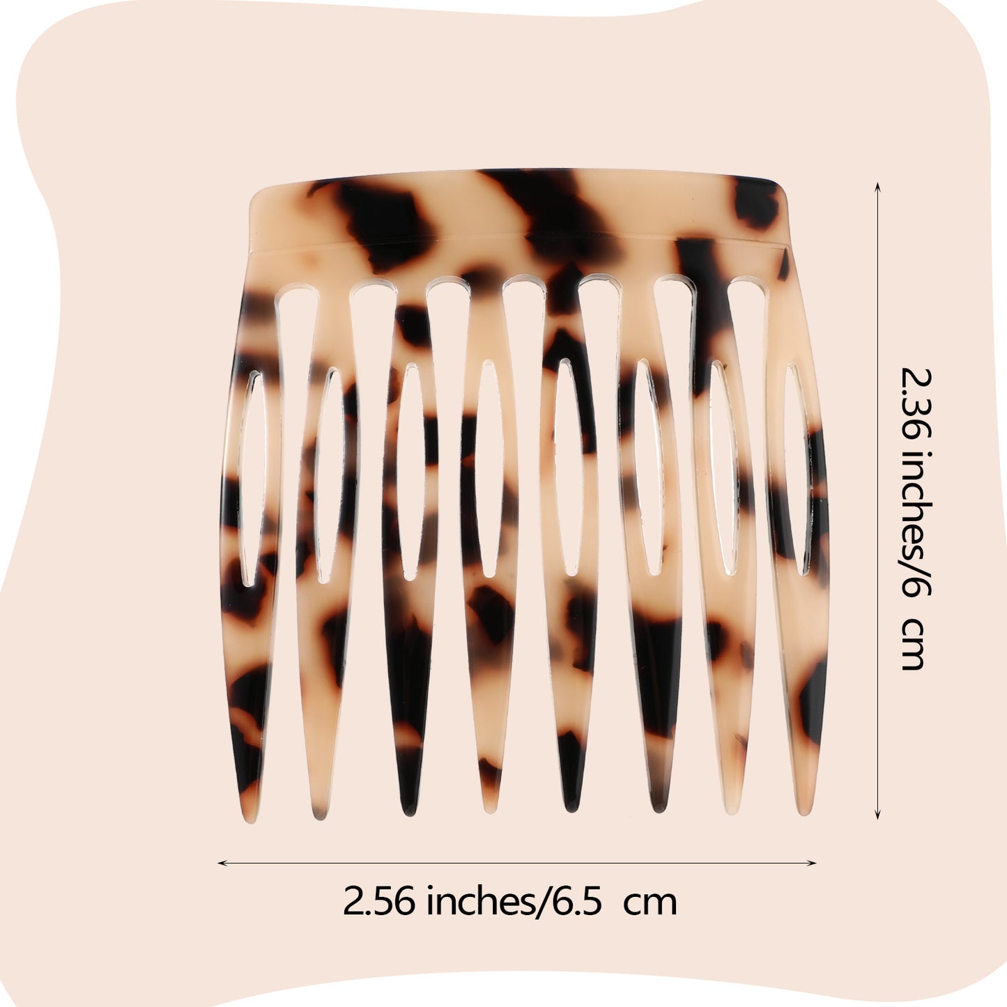 2 Pcs French Hair Side Comb for Women Decorative French Twist Hair Styling Accessories Small Twist Hairs Decorative Women's Bun Strong Hold Clip Fit Ladies Styling Accessory Brown 2.36 × 2.56 × 0.12"