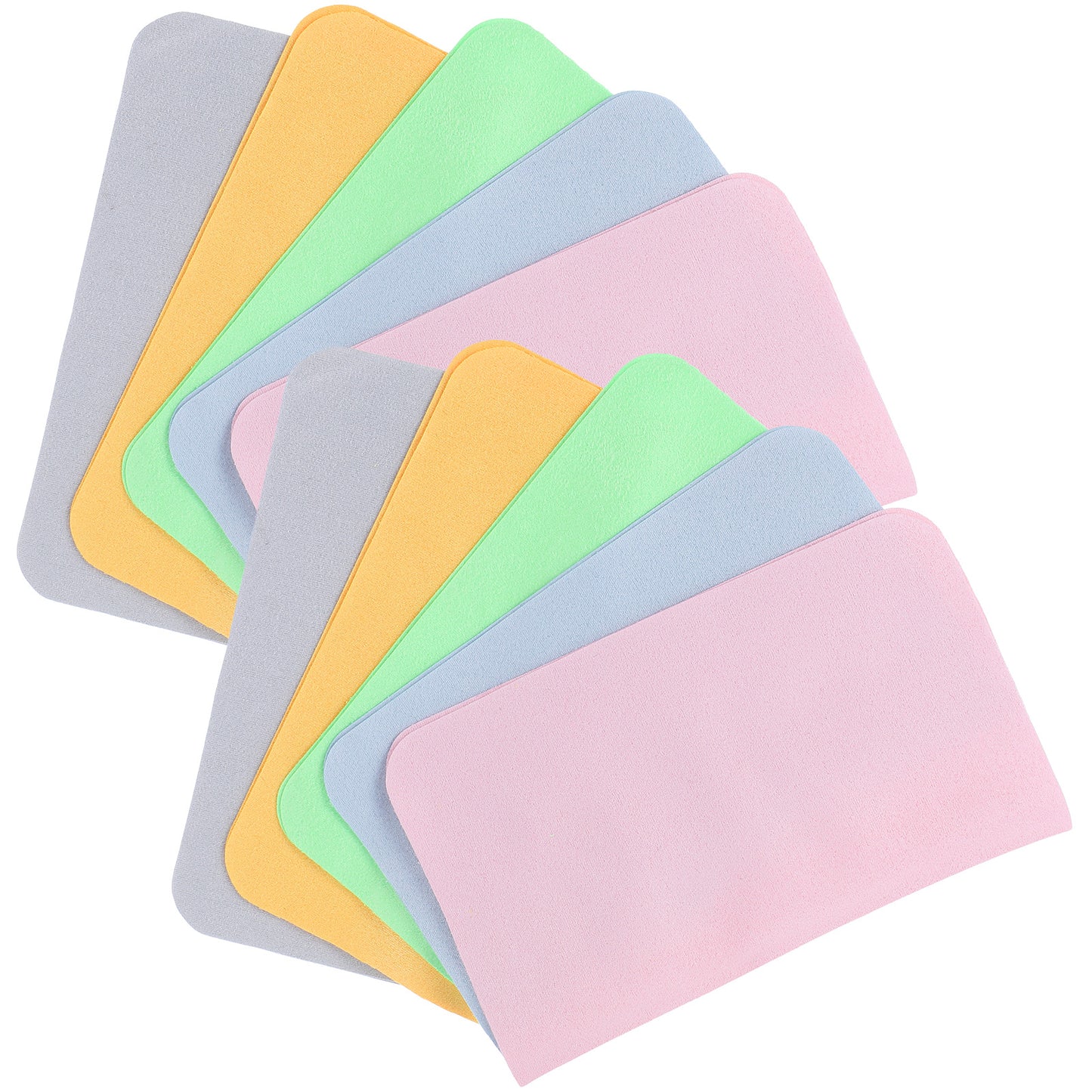 Shimmeroo 10PCS Microfiber Glasses Cleaning Cloth,Absorbent Soft Eyeglass Cleaning Cloth for Eyeglasses, Sunglasses, Camera Lenses, Screens More,Washable Reusable