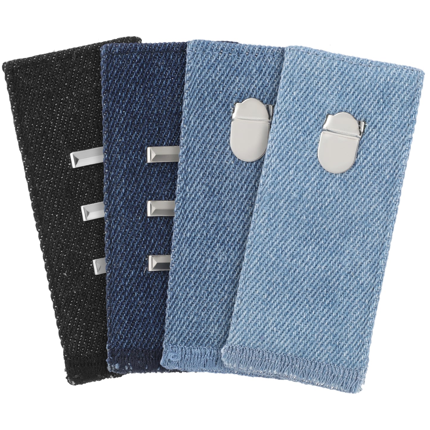 Teaaha 4 pcs Hook Waist Band Extenders Pants Waist Extenders with Metal Hook Adjustable Waistband Extender for Men Women, Pants, Jeans, Skirts, Trousers