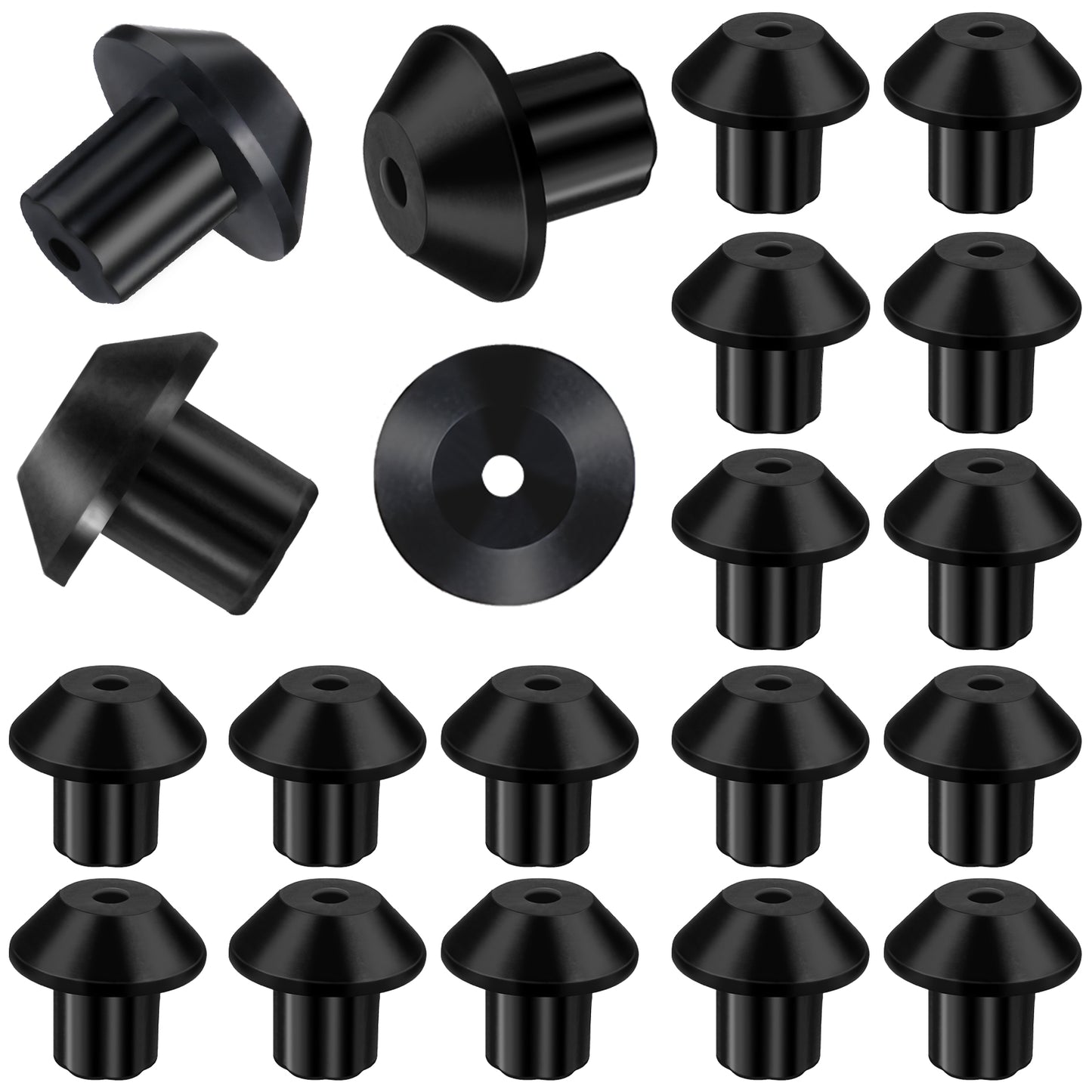Ymapinc 20Pcs WB2k101 Stove Grate Rubber Feet, Heat Resistant Durable Appliance Feet Bumpers, Fit Many Gas Stove Burner Grates, Replaces Part WB02T10461 wb2k101 (Black Rubber)