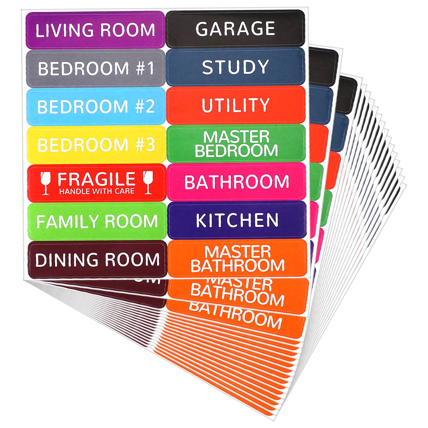 280Pcs Moving Labels, Ymapinc 0.98×3.94 Inch Large Coloured Stickers