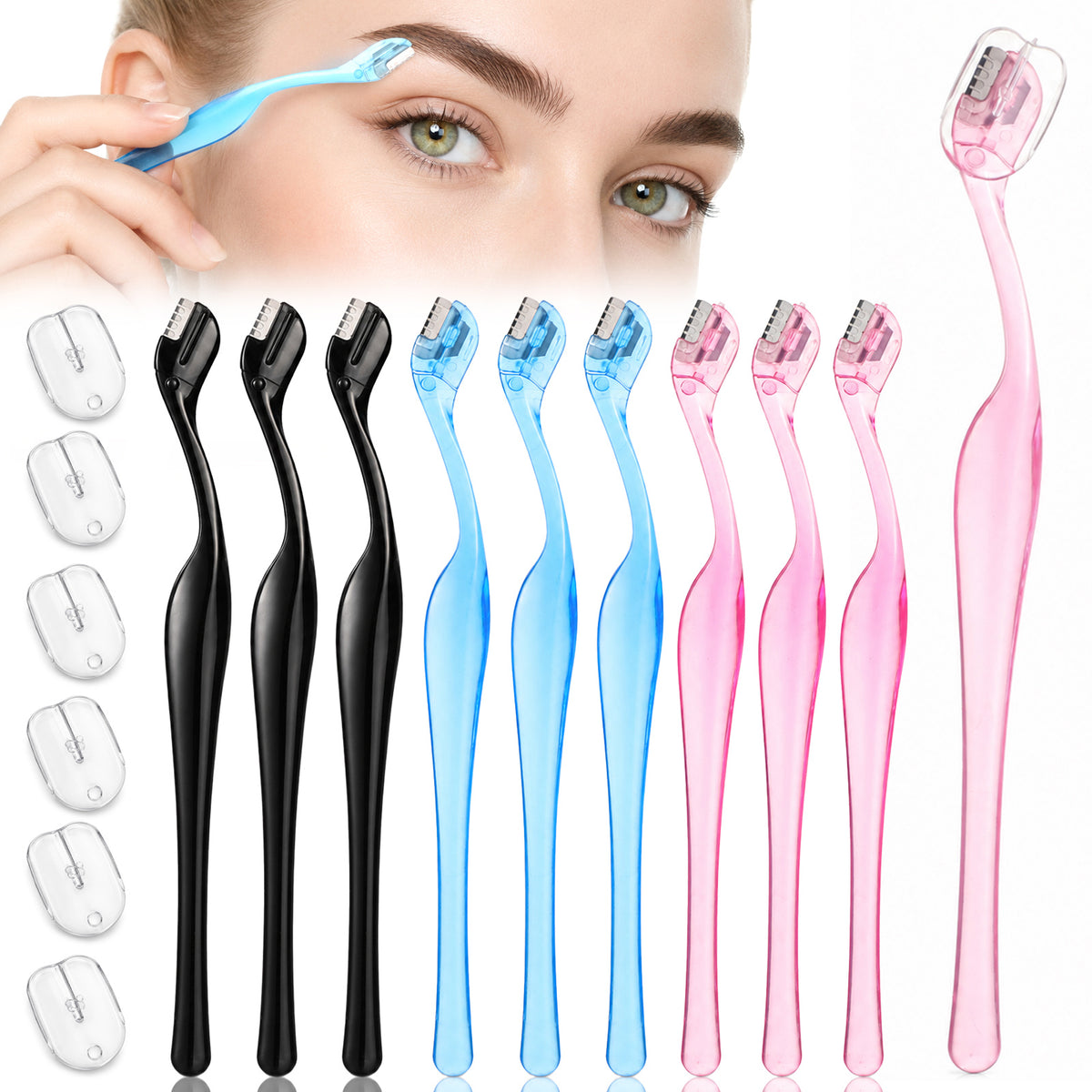 Bnehmb 6Pcs Small eyebrow razor Mini Face Razors for Women Dermaplaning