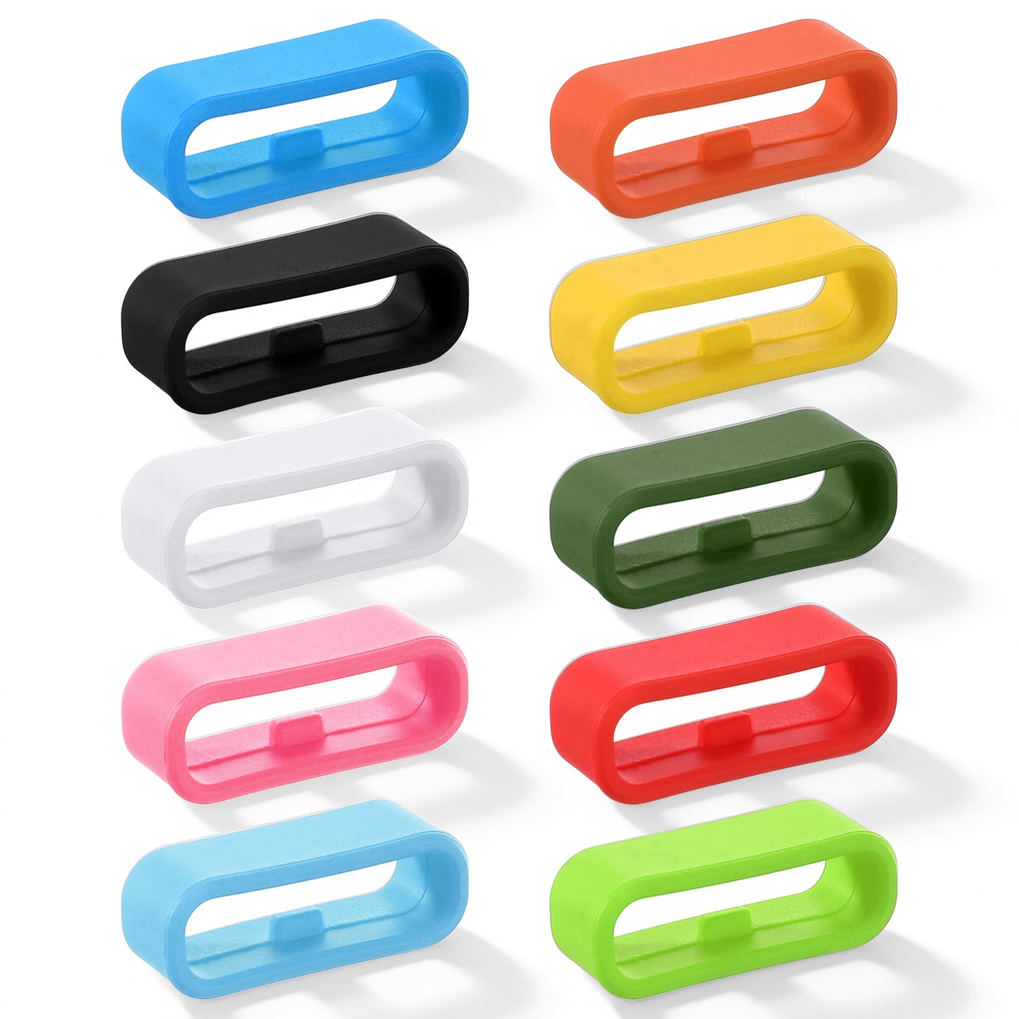 Ouligay 10 PCS Silicone Magic Band Locks Magic Band Clips Multicolor Watch Band Keeper Magicband Lock Fastener Rings Loop Compatible with Fitbit Charge/Charge Hr/Garmin Vivofit (Small)