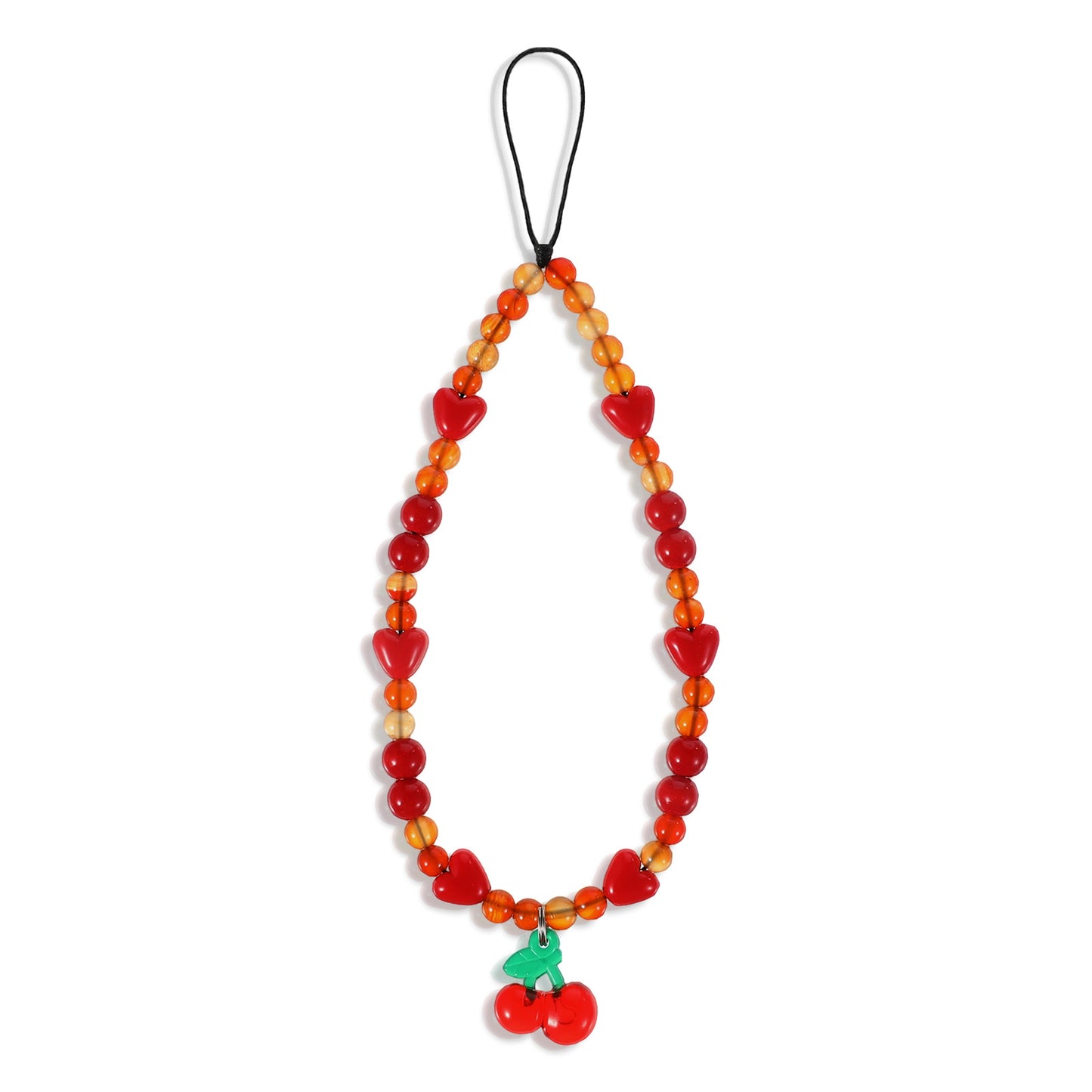 Ouligay Cherry Phone Charm Strap Cute Phones Lanyard Wrist Red Beaded Camera Strap Wrist Chain String for Bag Case Bags Pendants Decor Chains Small Gifts for Best Friend Sister