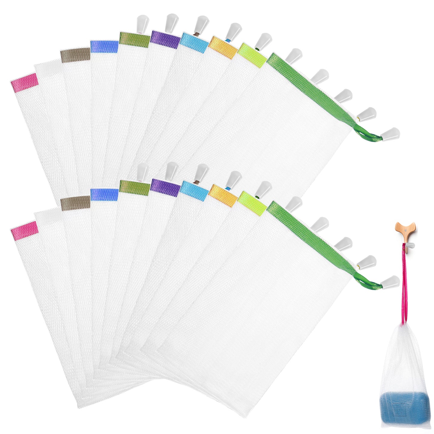 20 Pcs Soap Bag Mesh Soap Bags For Soap Bars Exfoliating Soap Saver Pouch Net Bags Soft Soap Saver Bag Pouch With Drawstring Soap Bags Mesh Soap Bags Foaming Soap Bar Bag For Bath & Shower