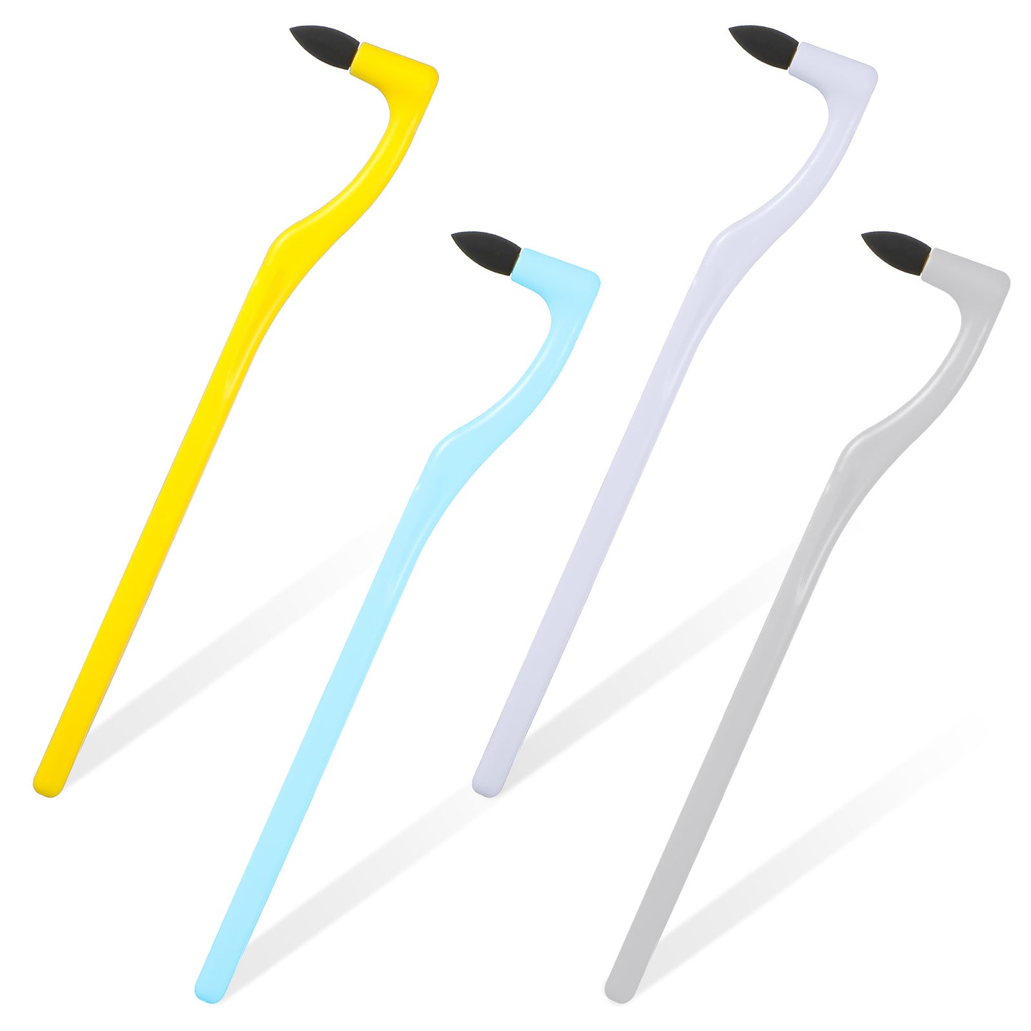 4 Pcs Tooth Stain Eraser Removers Dental Plaque Tartar Eraser Polisher Professional Dental Picks Tooth Stain Remover Tool for Teeth Whitening Polishing Adult Oral Care (4 Color)