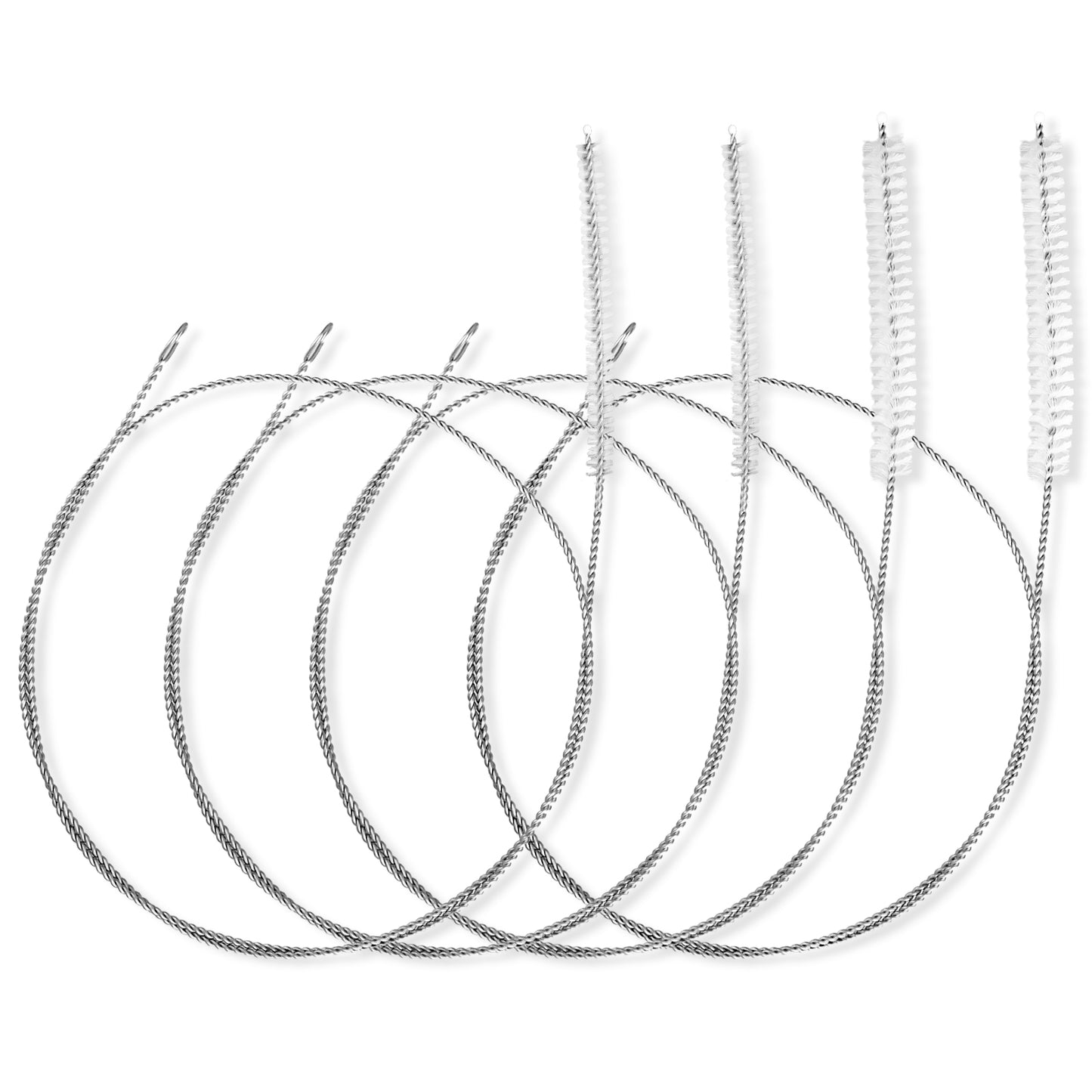 Ymapinc 4 Pcs Straw Cleaner Brush Extra Long, 39.4 Inches Extra Long Pipe Cleaners for Cleaning Straw, Tube, Pipe, Hose, Refrigerator Drain, Laboratory Catheter Brush, White