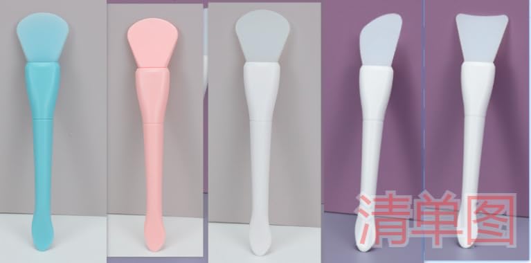 Tyqour 5Pcs Silicone Face Mask Brush Applicator Double Headed Facial Mud Mask Applicator Flexible Skincare Tools for Mud Clay Charcoal Mixed Mask