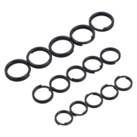 60 Pcs Stainless Steel Key Rings Split Rings Small Black Mini Key Ring for Jewelry Making Double Jump Rings O Ring Connectors for Necklaces Crafts (7mm/8mm/10mm)