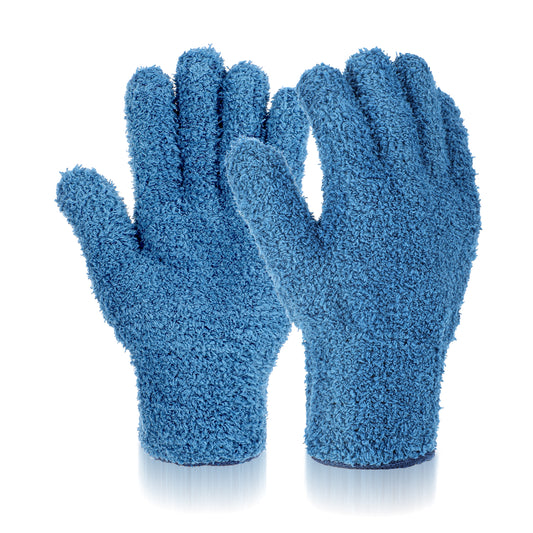 Ymapinc 1 Pair Plant Dusting Gloves, Microfiber Reusable Cleaning Gloves Dusting Mitt for House Use Kitchen Indoor Desk Light Window Blind Screen Car Wash