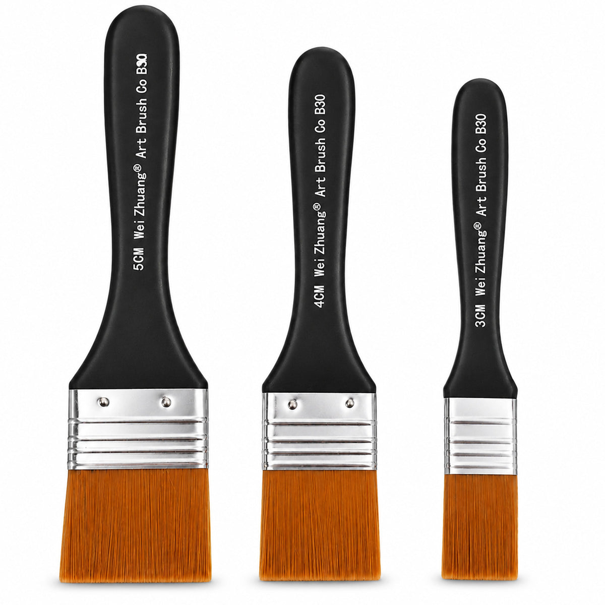 Ouligay 3Pcs Large Paint Brush Paint Brushes For Acrylic Painting