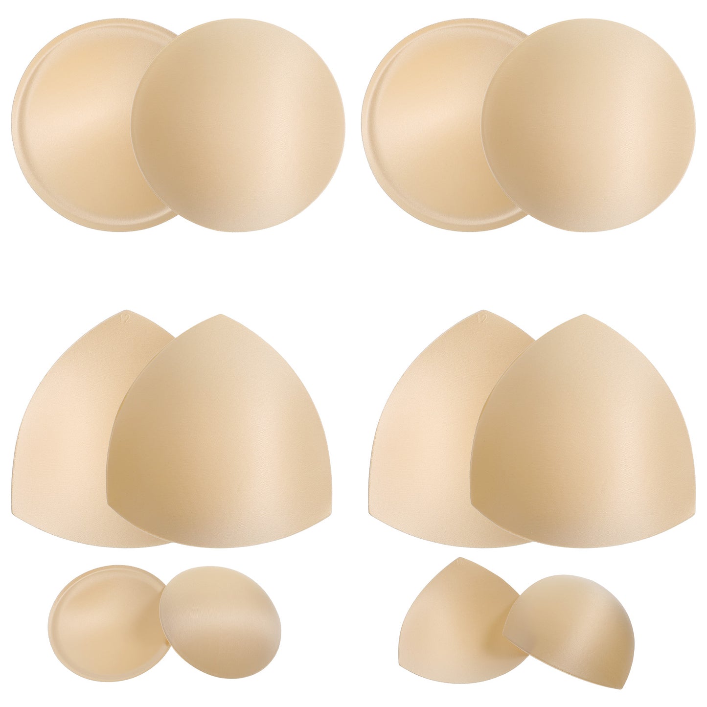 Nogeqi 4 Pairs Sports Bra Pads Inserts Bra Cups Inserts Removable and Washable Bras Padding for Women Bikinis Top Swimsuit Sport Bras
