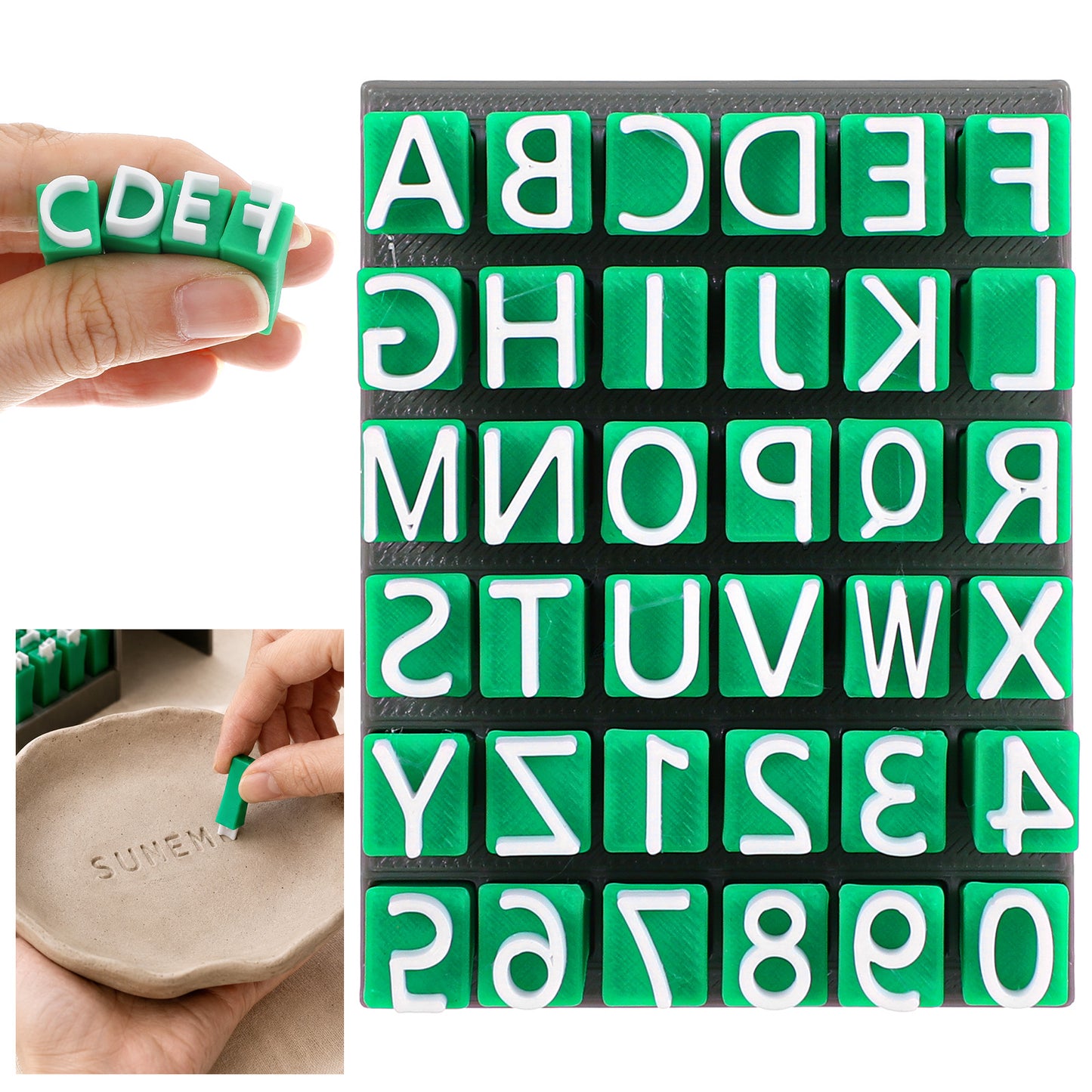 Sorcristy Letter Stamps for Clay, Alphabet Pottery with Uppercase