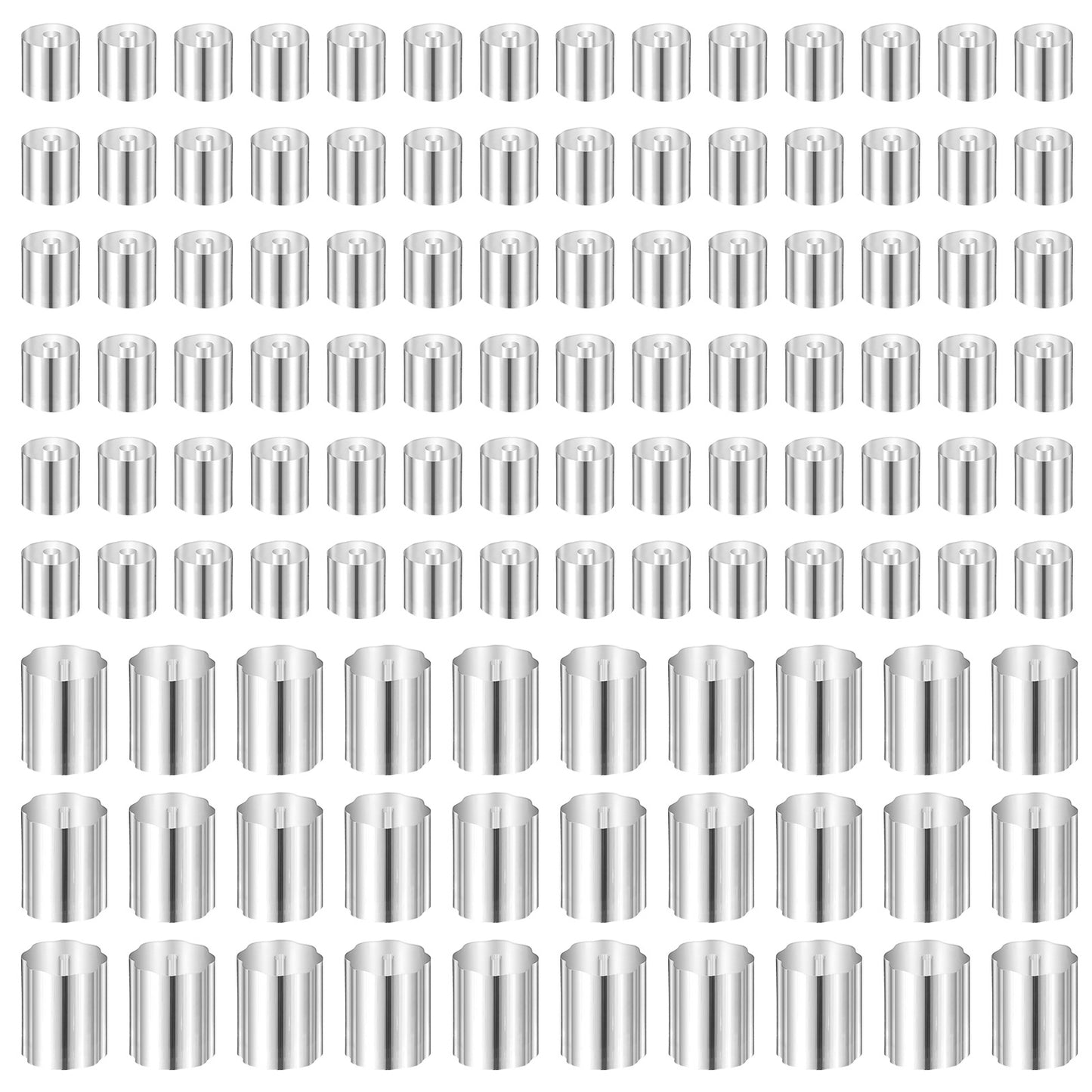 500Pcs Silicone Earring Backs Replacements, Clear Rubber Earring Safety Back Stoppers, Soft Clear Earring Backs for Studs, Fishhook, Hoop, Post Earrings