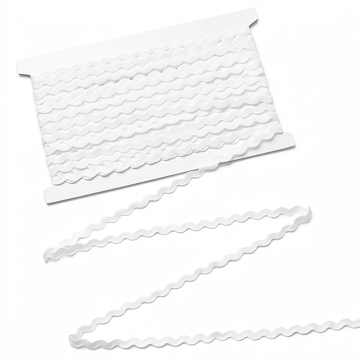 Ouligay 25 Yards Rick Rack Trim 5mm White Rick Rack Trim for Sewing Wave