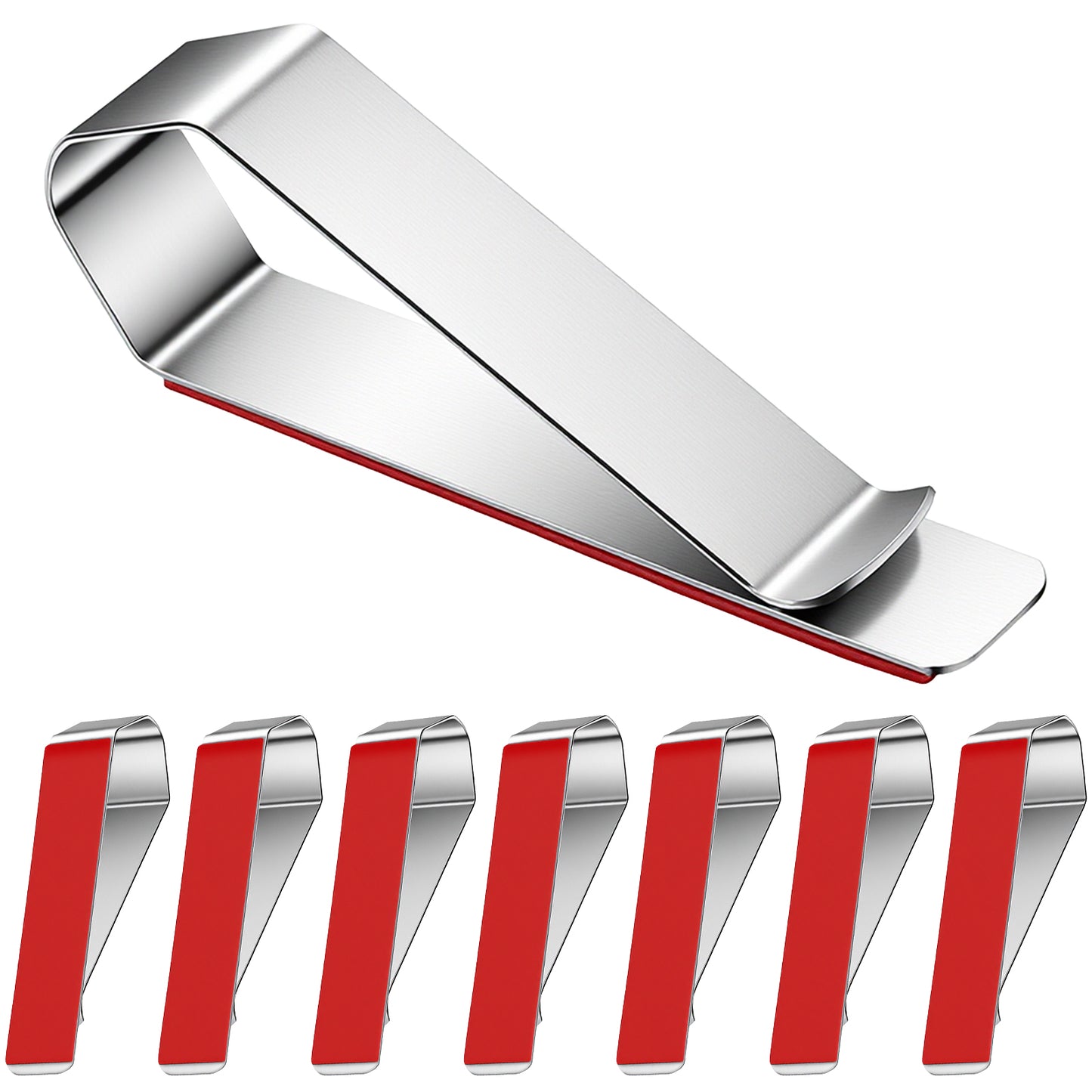 Bremorou 8 Pack Car Sun Visor Photo Clips Stainless Steel Sun Visor Clips Diy Mounting Kit for Photo Frames Strong Hold Universal Car Home Office Custom Display Accessories Durable Reliable