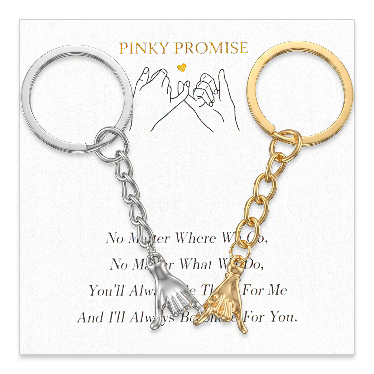 Ouligay Pinky Promise Keyring Best Friend Matching Couple Gifts Boyfriend
