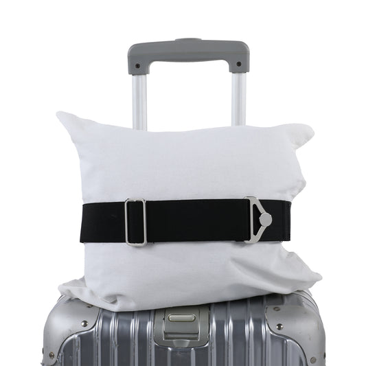 Tyqour Suitcase Strap Adjustable Luggage Belt Straps to Connect Two Suitcases Travel Belt for Luggage Accessories (Black)