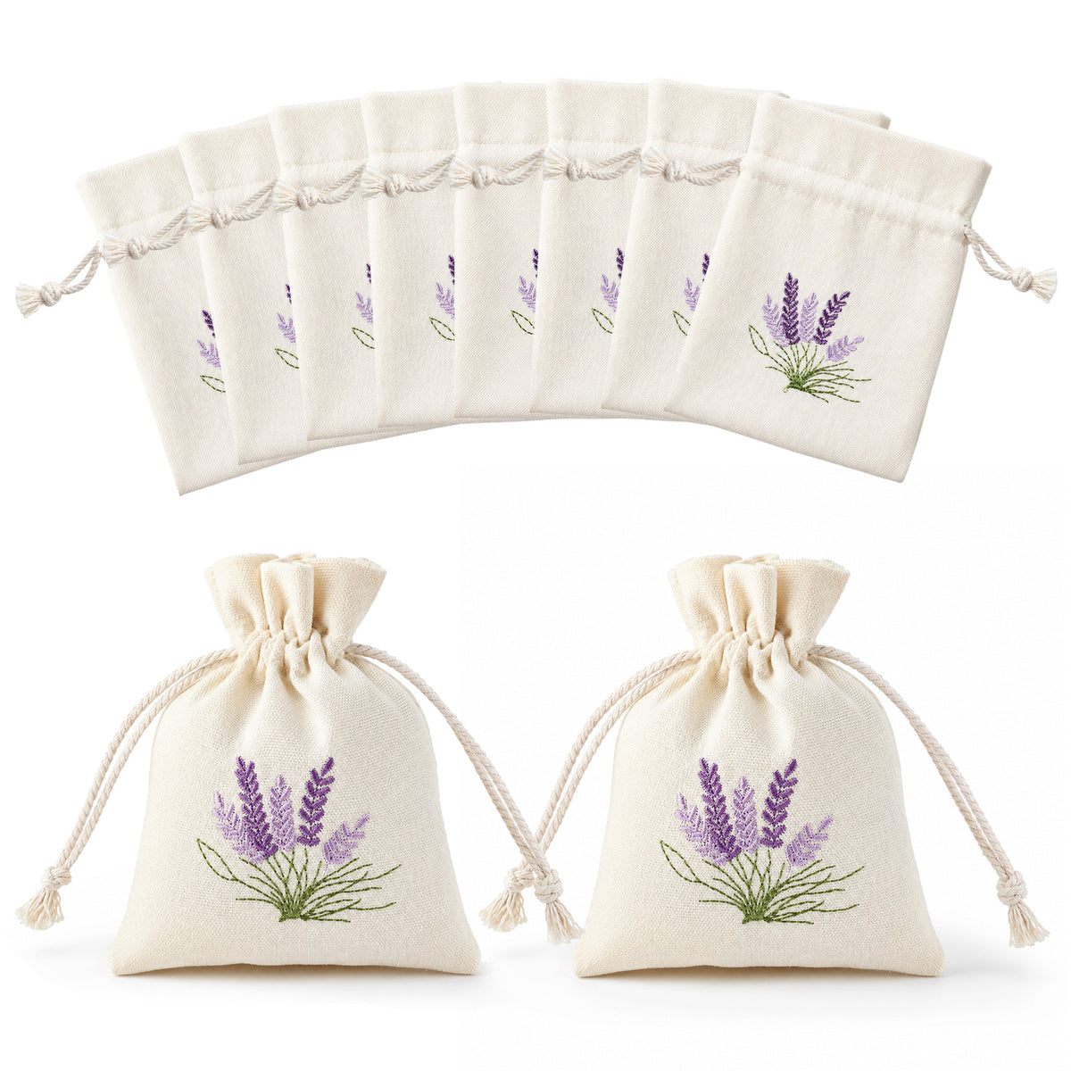Quvvarly Empty Lavender Bags to Fill with Drawstring for Spices