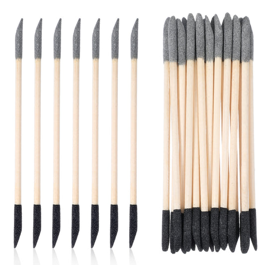 Xinjoduz Sanding Sticks for Plastic Models, 5.4×0.2 Inch Double End Matchsticks Sanding Twigs 120/280 Grit Fine Detailing Sanding Tools for Tight Spaces Wood(Black & Gray) (30)