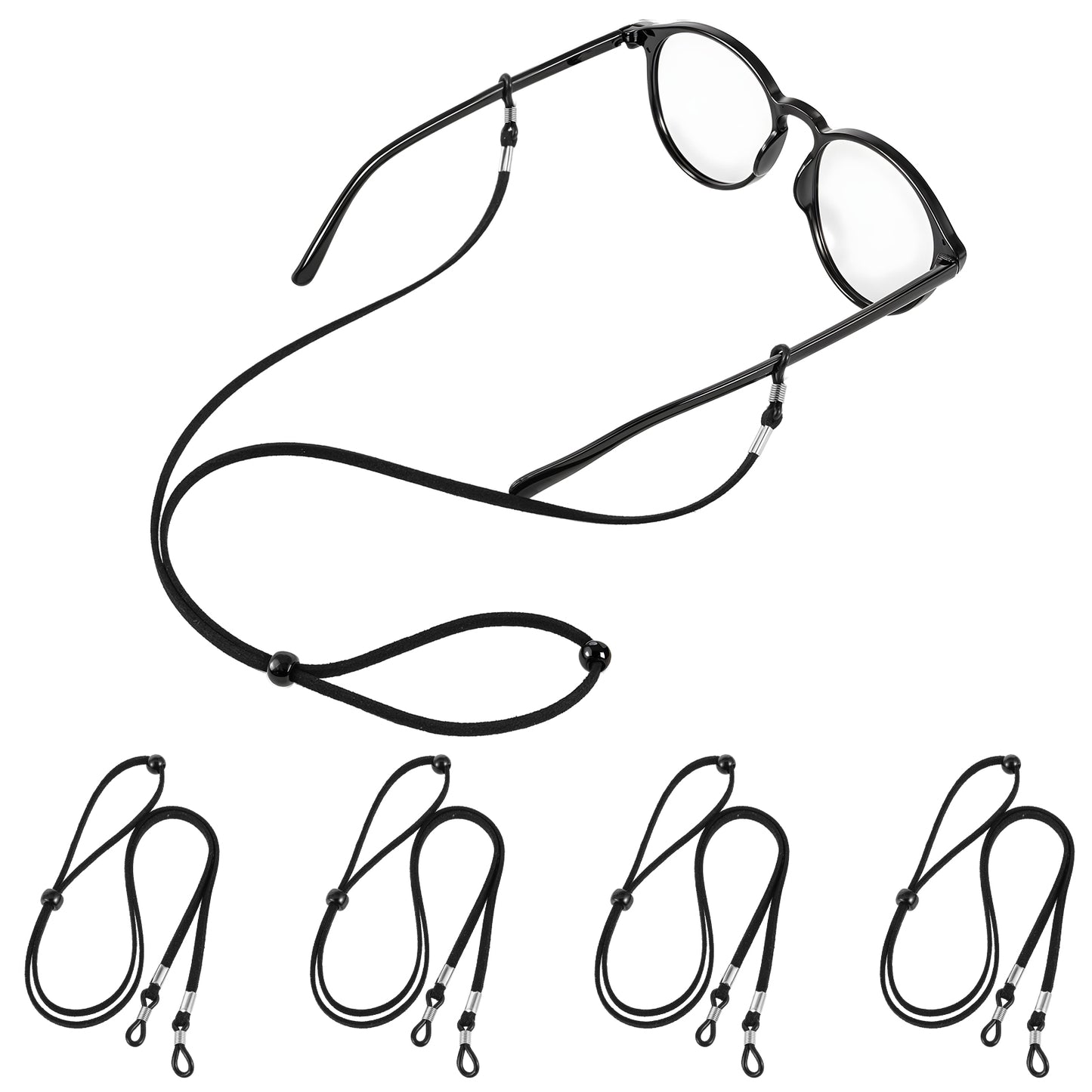 Ymapinc Anti Slip Glasses Chain 5Pcs for Kids Women Men Fishing Skiing,Sunglasses Strap,Adjustable Kids Glasses Chain Around Neck,Reading Glasses Holders Strap Around Neck Lanyard Retainer