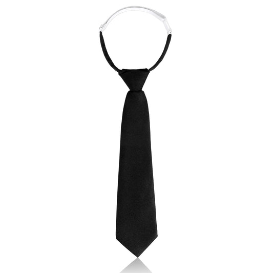 Ymapinc Skinny Black Tie Adjustable Necktie for Girls/Boys Pre Tied Neck Ties for Men Women Black Tie for School Uniforms JK/JC Cosplay Graduation Business Wedding
