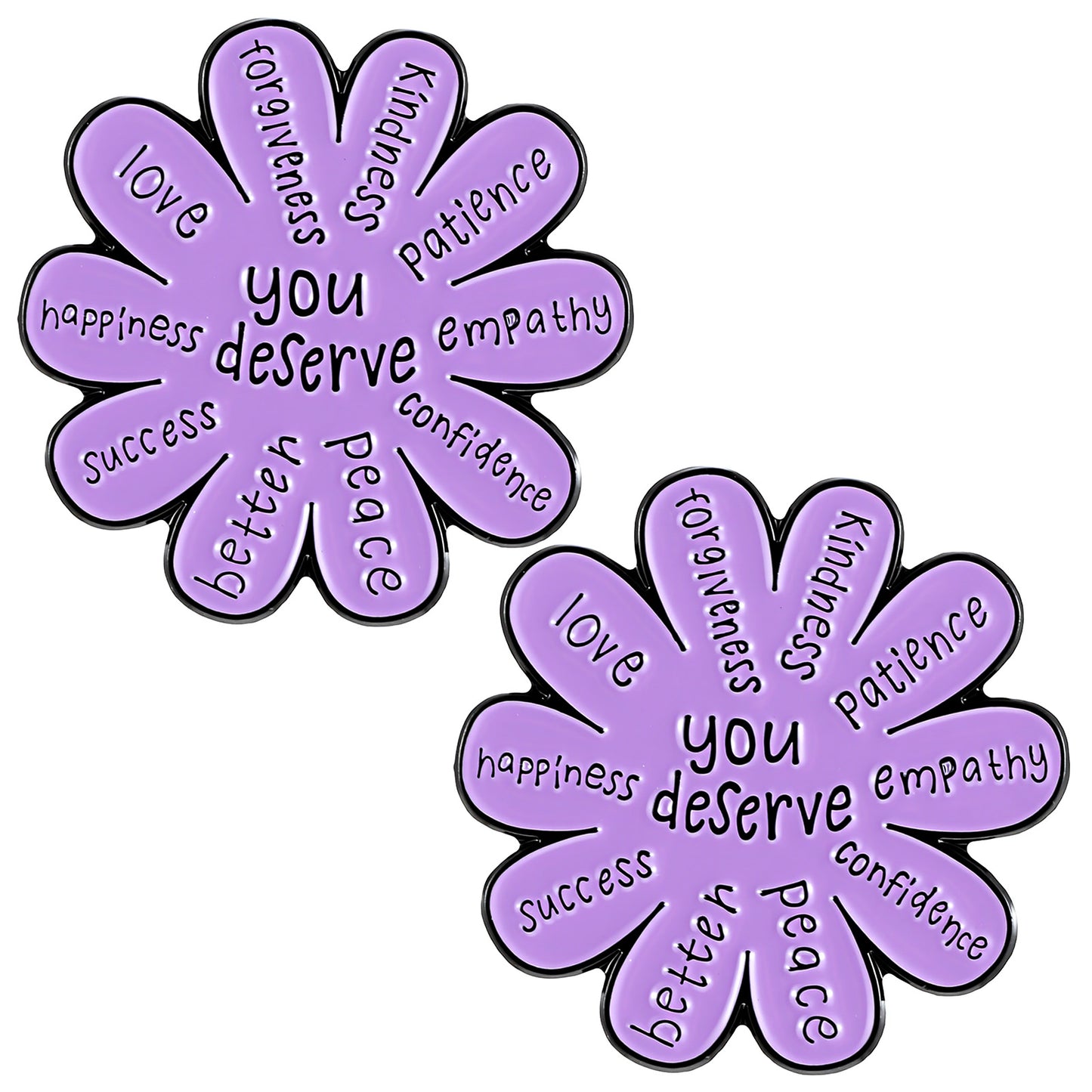 2pcs Women's Brooches & Pins Badges, Ymapinc Motivational Purple Pin Badge for Women, Funny Cute Lanyard Pin, Mental Health Gifts, Enamel Pins for Bags/Nurse Lanyard Badges