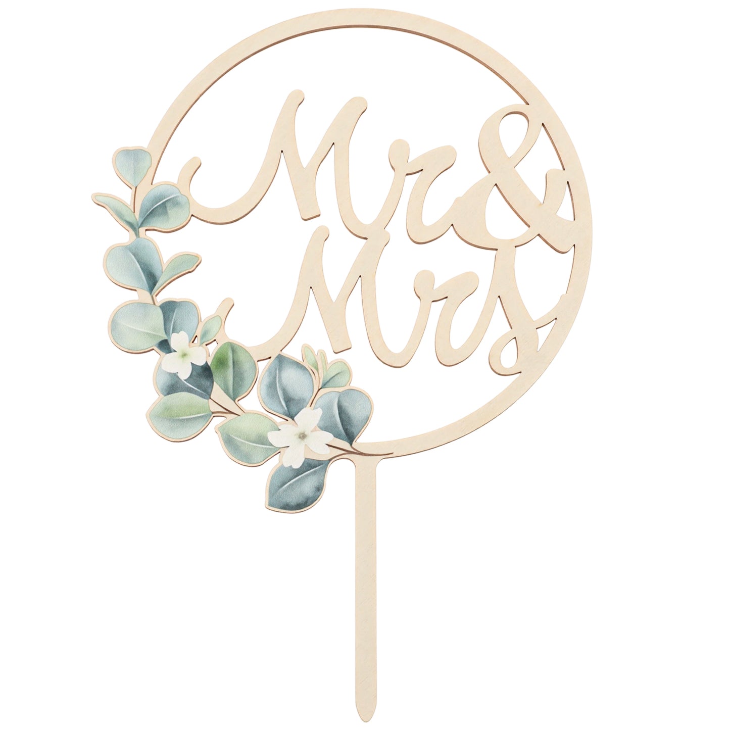 RAHHLIZS Wedding Cake Topper Mr and Mrs Cake Topper, Personalized Just Married Bride Groom Wood Sign for Engagement Happy Anniversary Party Supplies