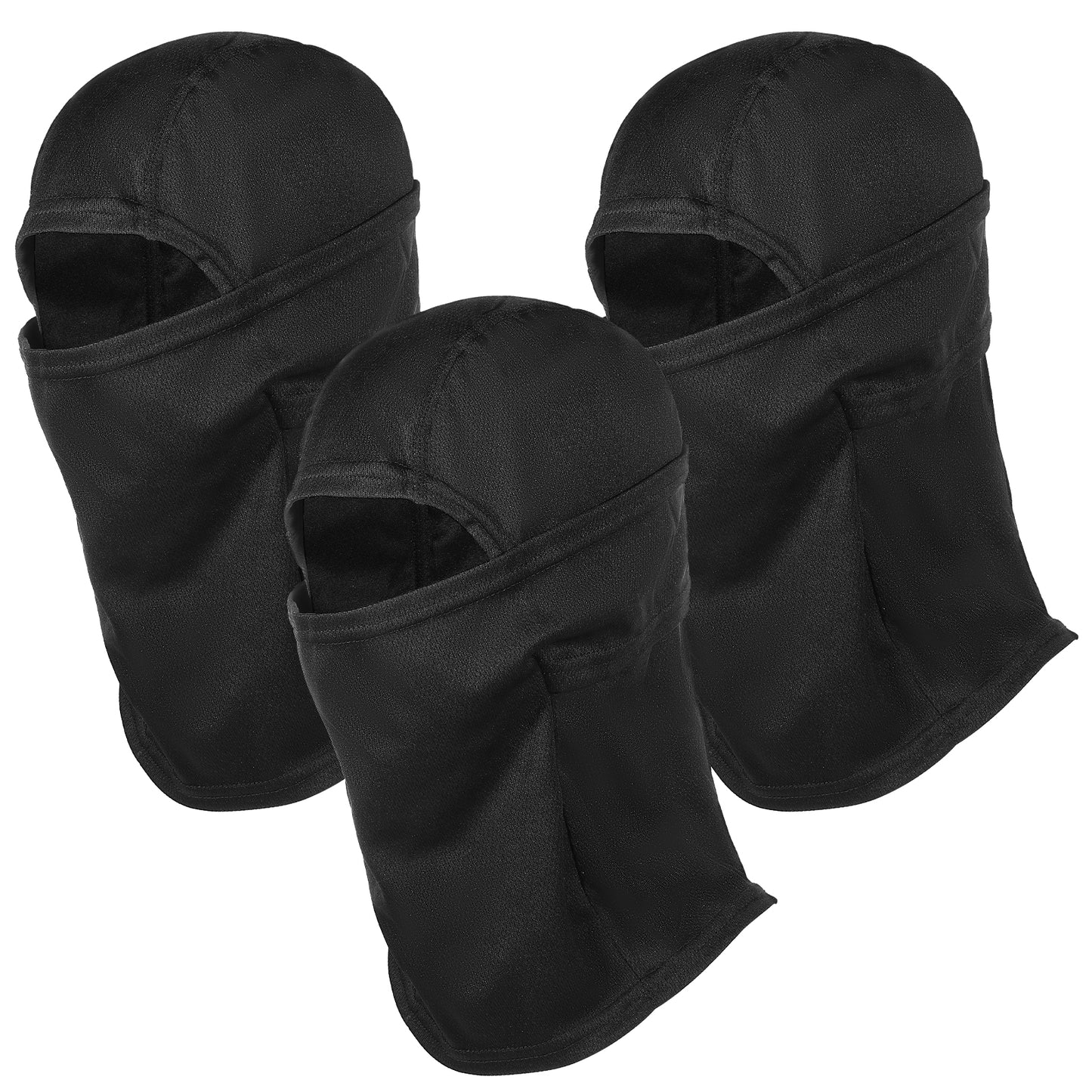 Tyqour 3 Pcs Balaclava Ski Mask for Men Women Football Ski Mask Motorcycle Balaclava Winter Full Face Mask Black