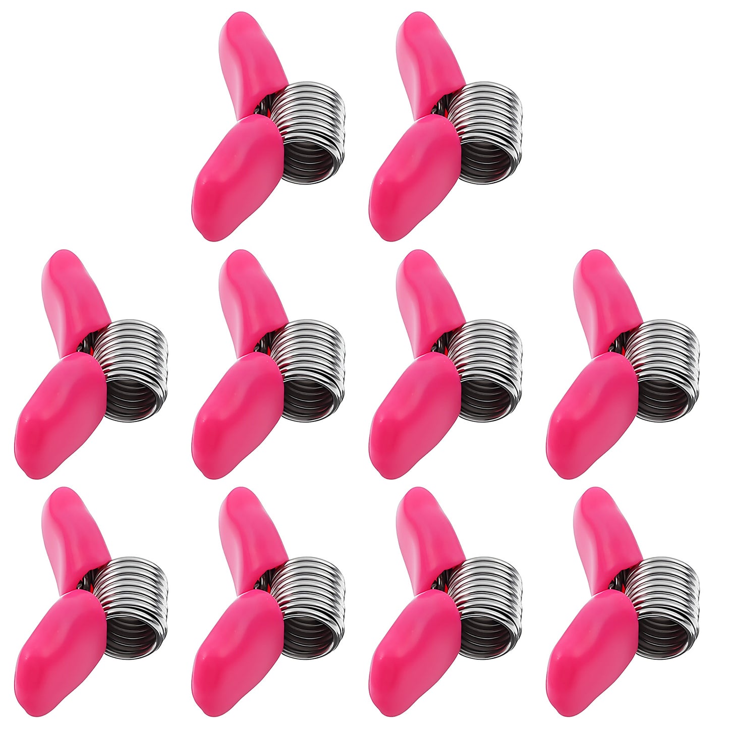 Ouligay 10 PCS Bead Stop for Jewelry Making with Pink Handles Bead Clamps