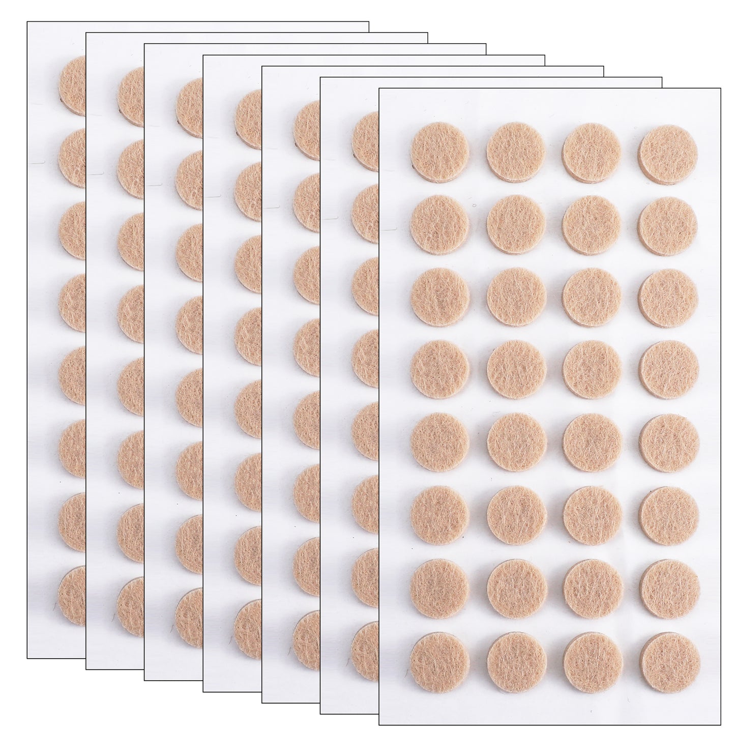 320 Pcs Small Felt Pads for Furniture Self-Adhesive Felt Cabinet Door Bumpers, Round Furniture Stickers Circle Labels Decals for Cabinet Doors Office Home Desks Drawers Walls Floors