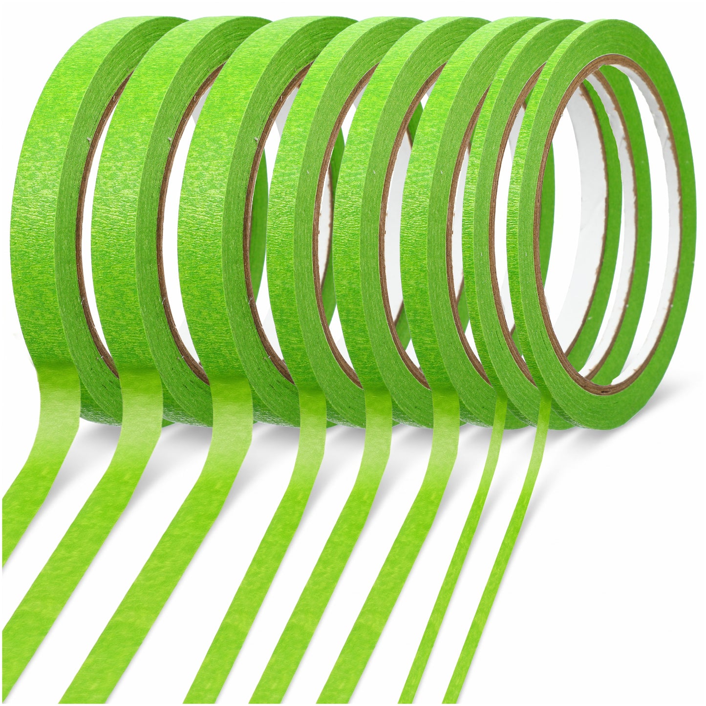 Ouligay 8 Rolls Thin Painters Tape 1/8 1/4 1/2 inch Width Masking Tape Pinstriping Tapes Paint Pinstripe Painting Tapes for DIY Art Projects