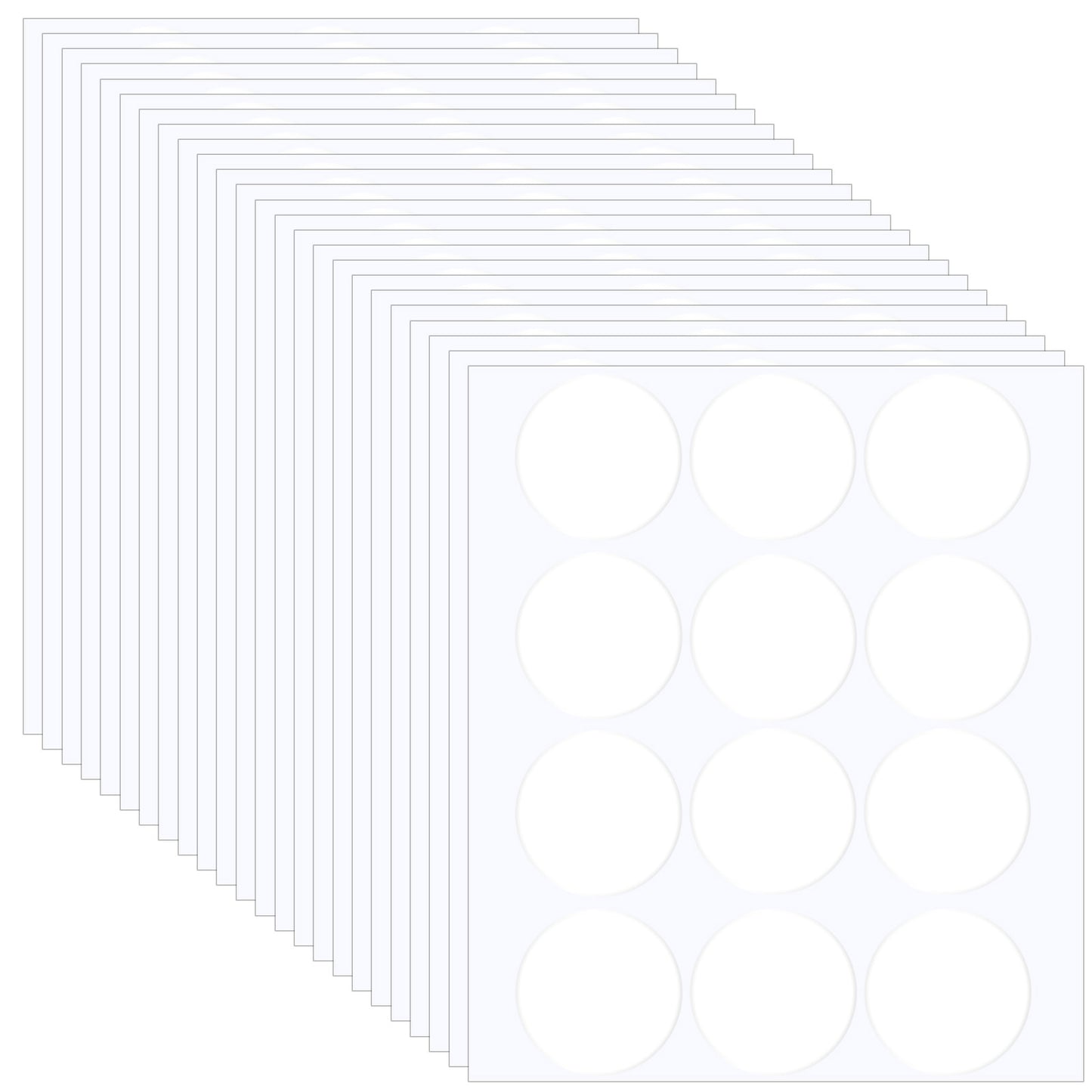 Matwsec 24 PCS Round Double Sided Adhesive Wall Adhesive Pads 1.57 Inches