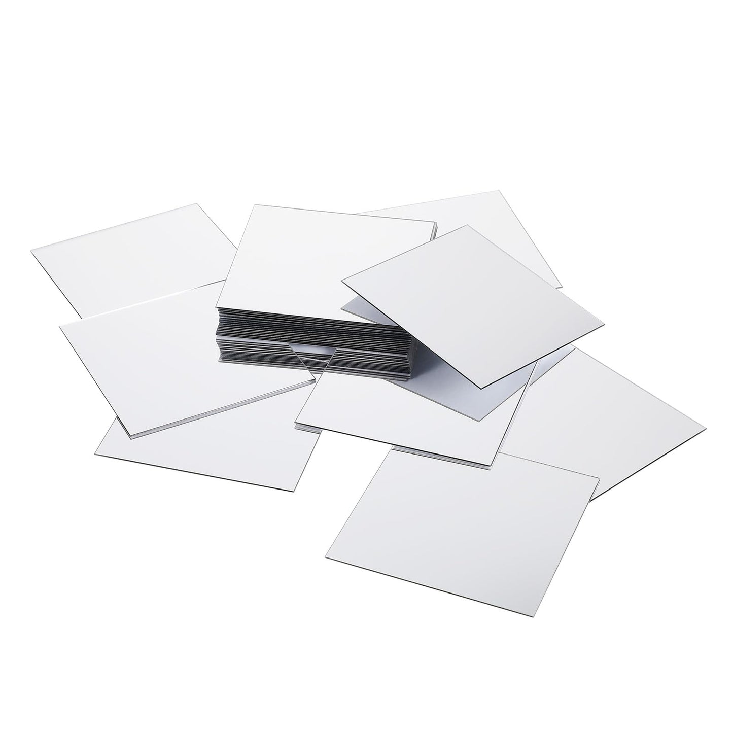 25PCS Small Mirrors Mini Acrylic Square Mini Mirror, 3-Inch Adhesive Small Square Mirror for Wall and Table Decoraction, DIY Home Projects, Decorations, Arts and Crafts Supplies
