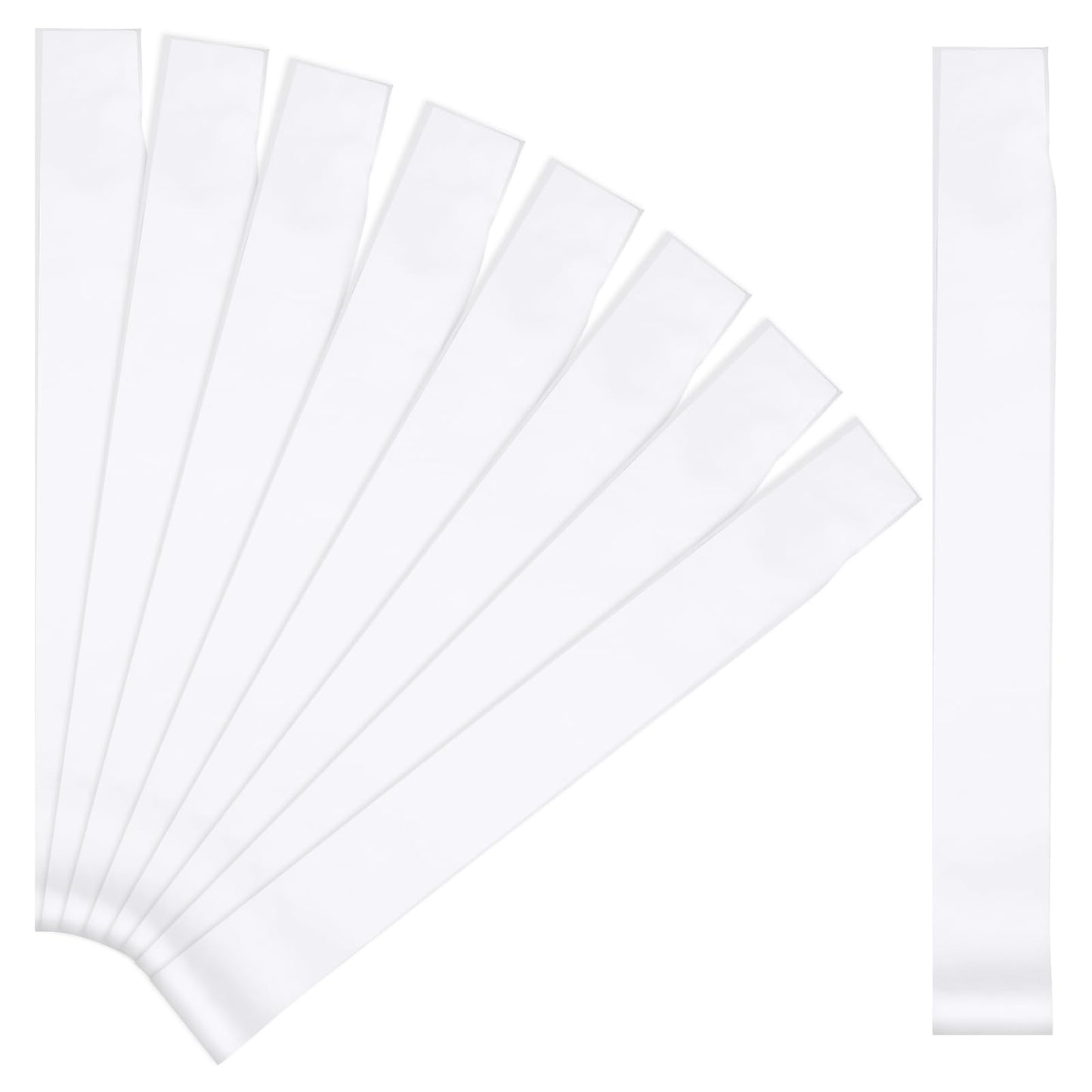 Teaaha 9 PCS White Sash Custom Sash Sashes for Women Custom Birthday Sash Prom Queen Sash Blank Sash to Decorate Party DIY Sashes for Party Wedding Birthday Supplies(White)