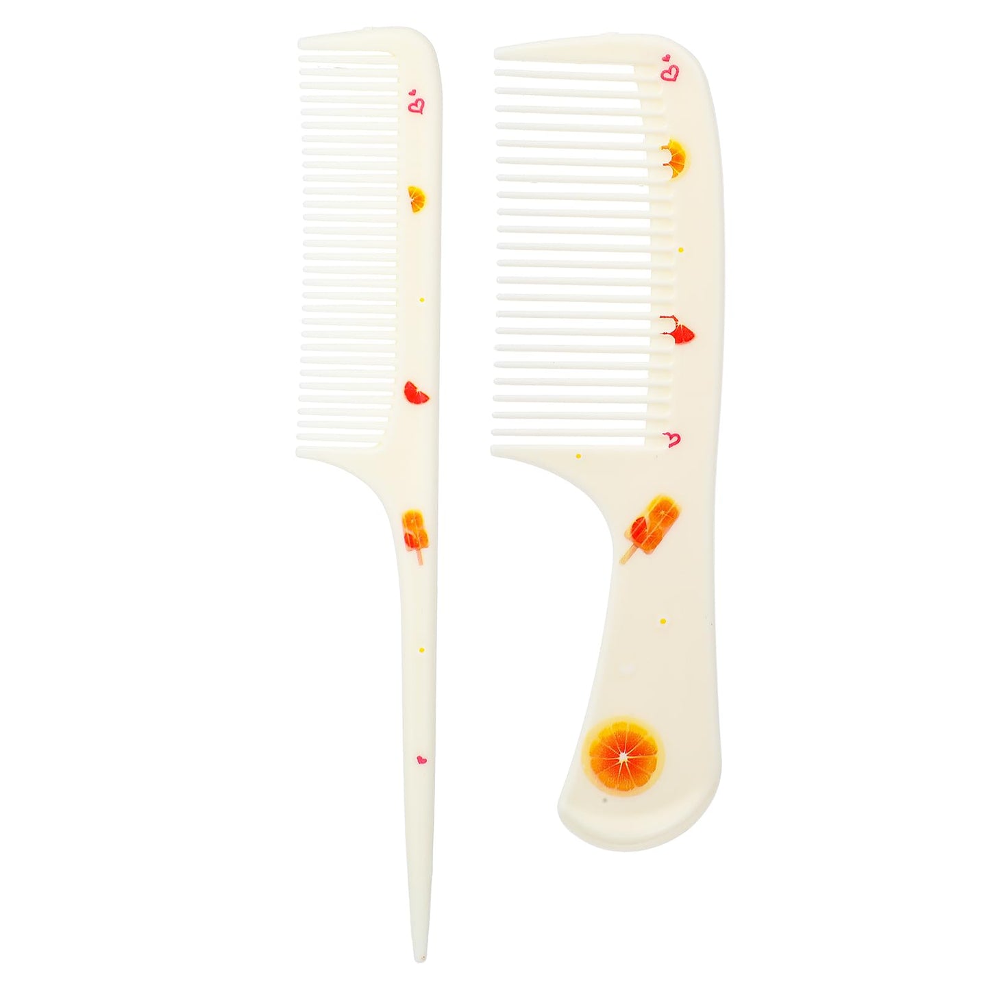 2 PCS Girls Kids Comb Set, Small Cute Combs Girls Hair Brush, Mini Fat Tooth Comb for Toddlers Curl Brush Travel Hairdressing Hair Styling Combs for Baby Children (Yellow)