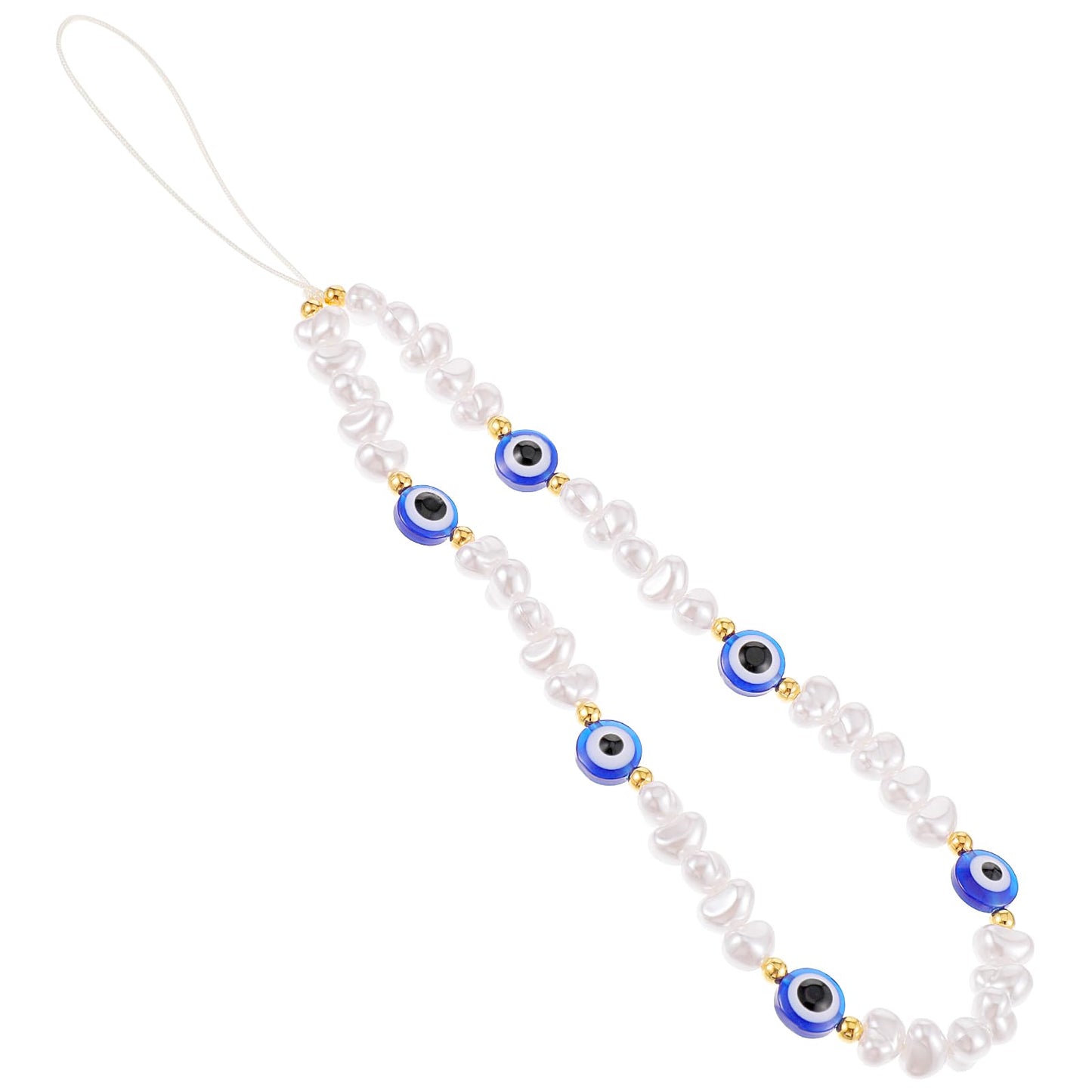 Beaded Phone Charm Evil Eye Phone Charm Phone Strap Charm Cute Phone Lanyard Evil Eye Beaded Lanyard Wrist Strap Handmade Phone Chain Strap Keychain for Men Women Girls Cell Phone String Strap
