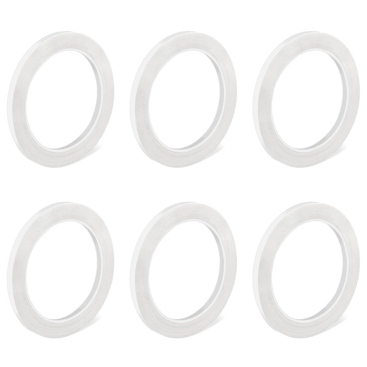 6 PCS Thin Double Sided Tape Caft, 0.21” Strong Clear Double Sided Sticky Tape Flexible Durable Double-Sided Tape for Photography Scrapbook Tear-by-Hand Paper Backing Gift Wrapping DIY Office & Home