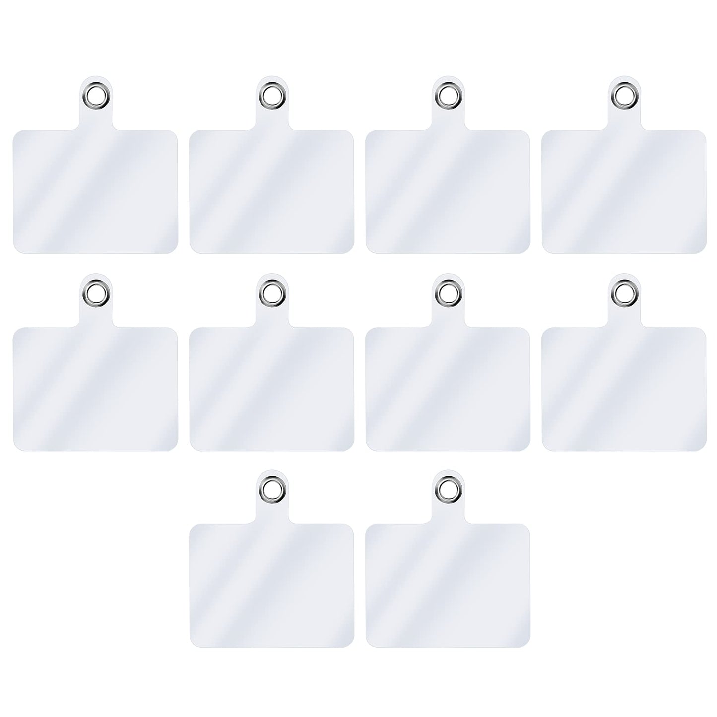 10Pcs Phone Tether Tab Universal Phone Lanyard Tab Without Adhesive PVC Phone Tether Tab Clear Lanyard Phone Strap Tether Tab for Cellphones Safety Drop Protection for Most Smartphones