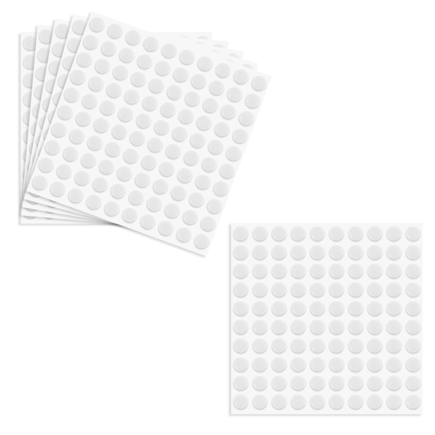 Teaaha 1000 Stück Doppelseitige Klebepads, Klebepads Transparent Wasserdichte Punktaufkleber Wiederablösbar Doppelseitig Für Luftballons, Notizen, Fotos, Umschläge, Poster(6 mm, 1000 Stück)