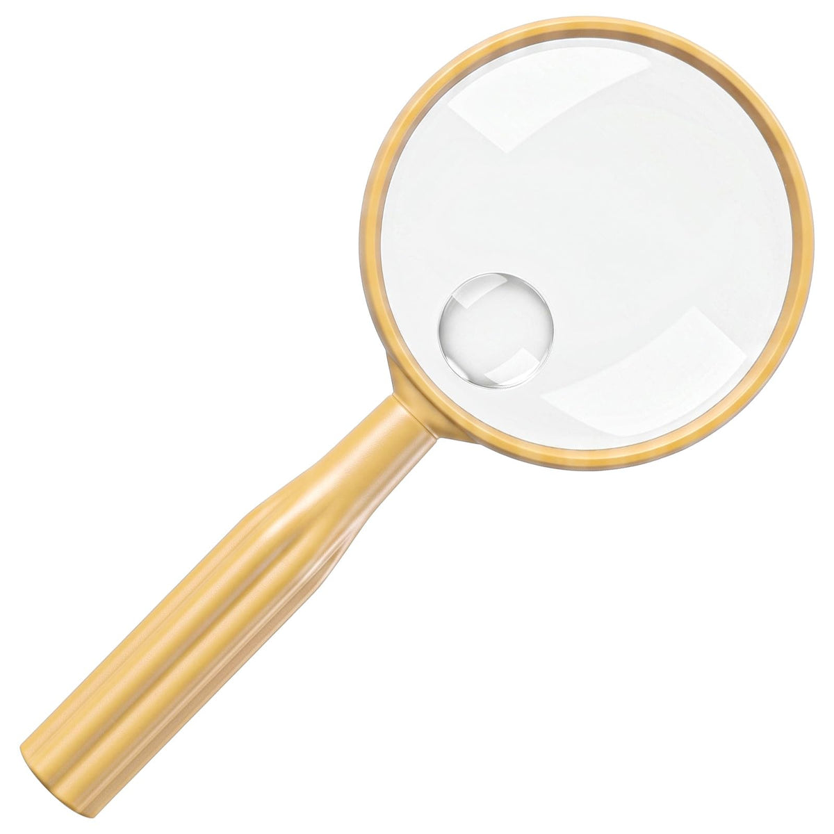 Chsoejuf 3.5X 5X Small Magnifying Glass Handheld 75mm Scratch Resistant Len