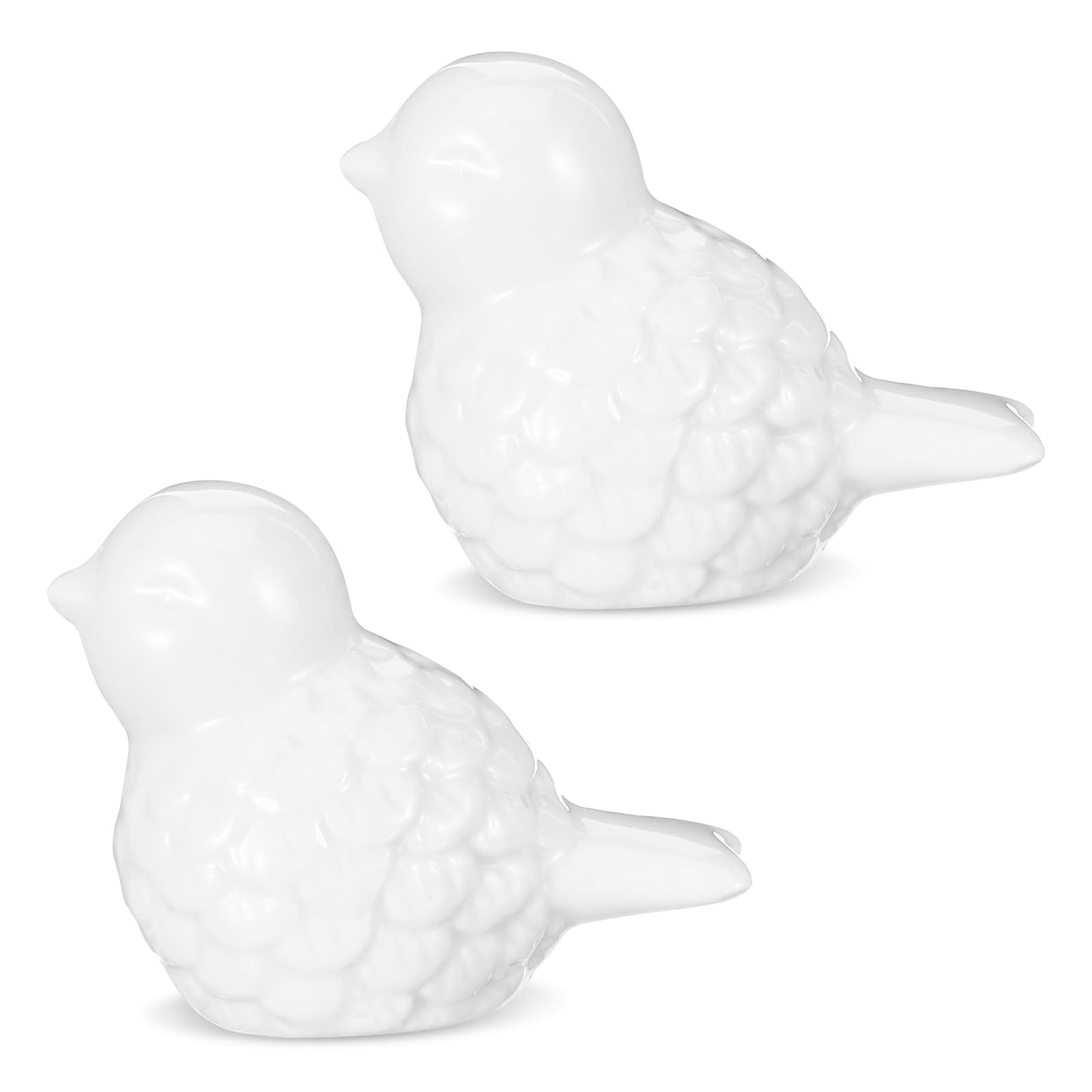 2 PCS Toilet Bolt Cover Ceramic Birds Toilet Bolt Caps Decorative Cute Bird Covers Toilets Bolts White Small Bird Knob Covers for Bottom of Toilets Easy Installation Set for Bathroom Decor