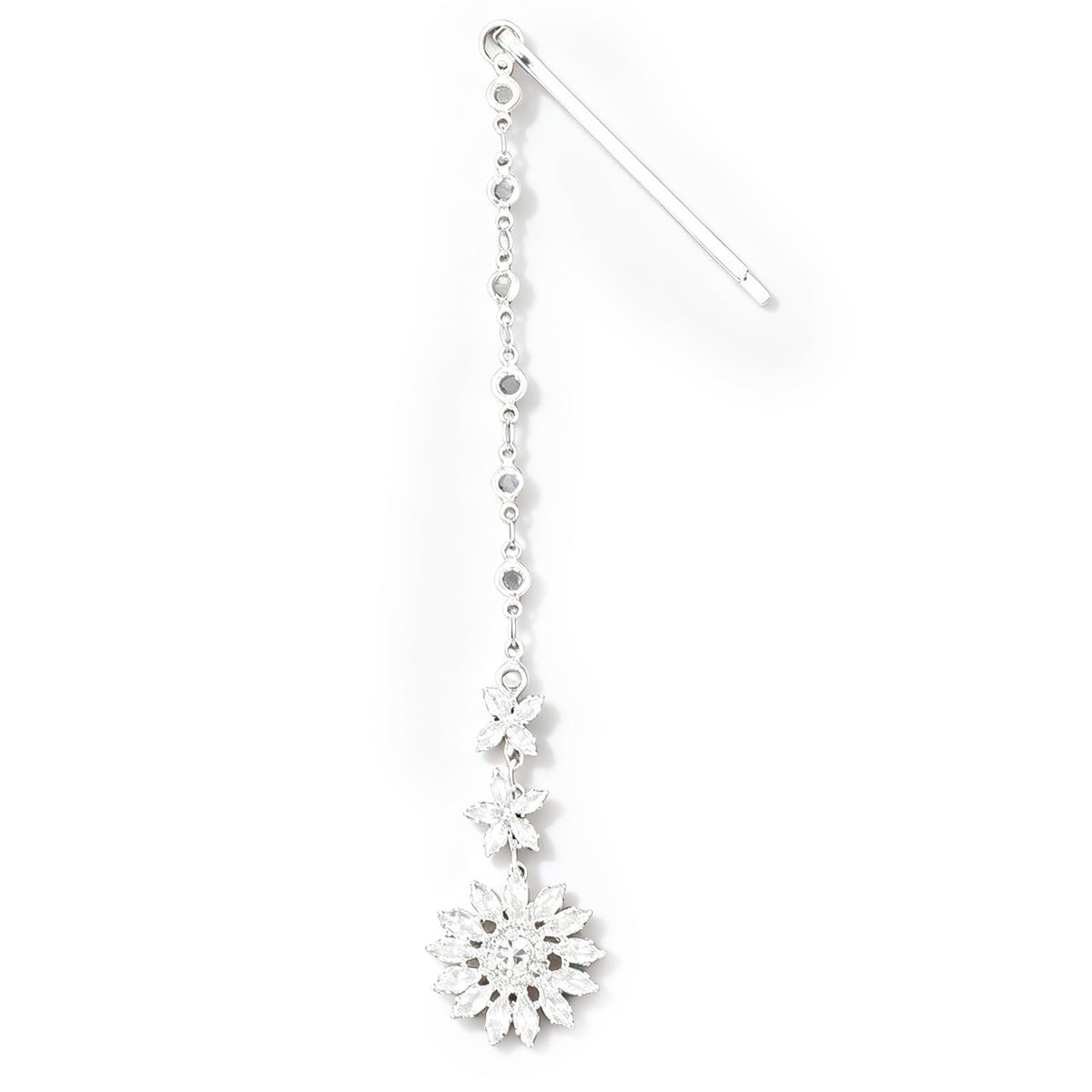 Silver Floral Tikka Jewelry Maang Tikka Indian Head Jewelry for Women