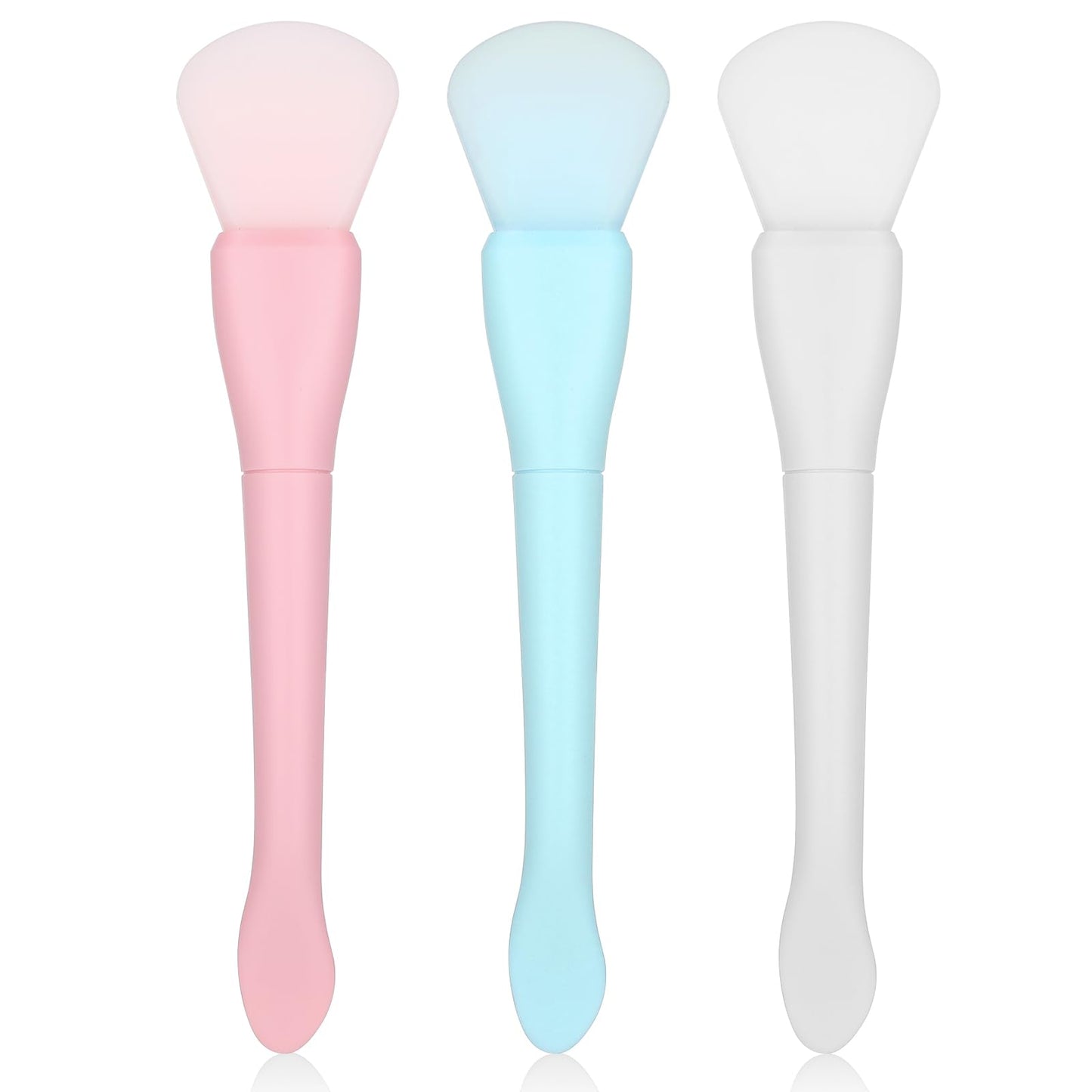 Ouligay 3PCS Silicone Face Mask Brush Applicator Double-Ended Face Mask Brush Flexible Facial Mud Mask Applicator Brush Face Mask Beauty Tool for Mud Clay Modeling Mask, Body Lotion