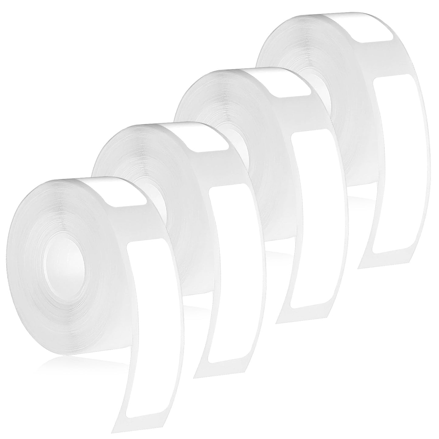 Nogeqi 4 Rolls of Labels for Phomemo D30 D32 D35 Q30 Q30S Q31, 12 x 40 mm, Thermal Label Tape, Thermal Label Roll Label Tape, Replacement Adapted Label Printing Paper, 160 Tapes/Roll