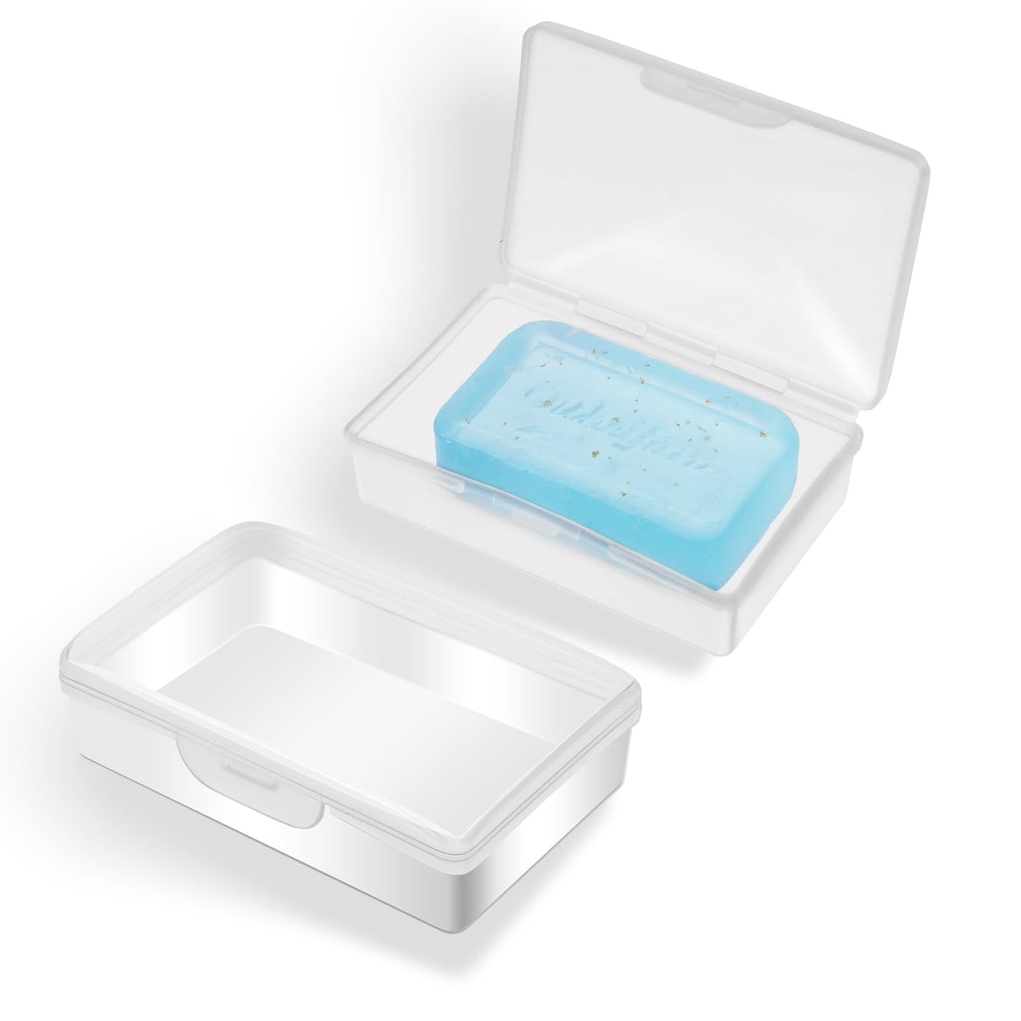 Tyqour 2pcs Clear Travel Soap Case Plastic Soap Dish with Lid Waterproof Travel Soap Box Leak Proof Soap Container Portable Soap Holder Soap Saver for Shower Travel Hiking Bathroom Home School Gym